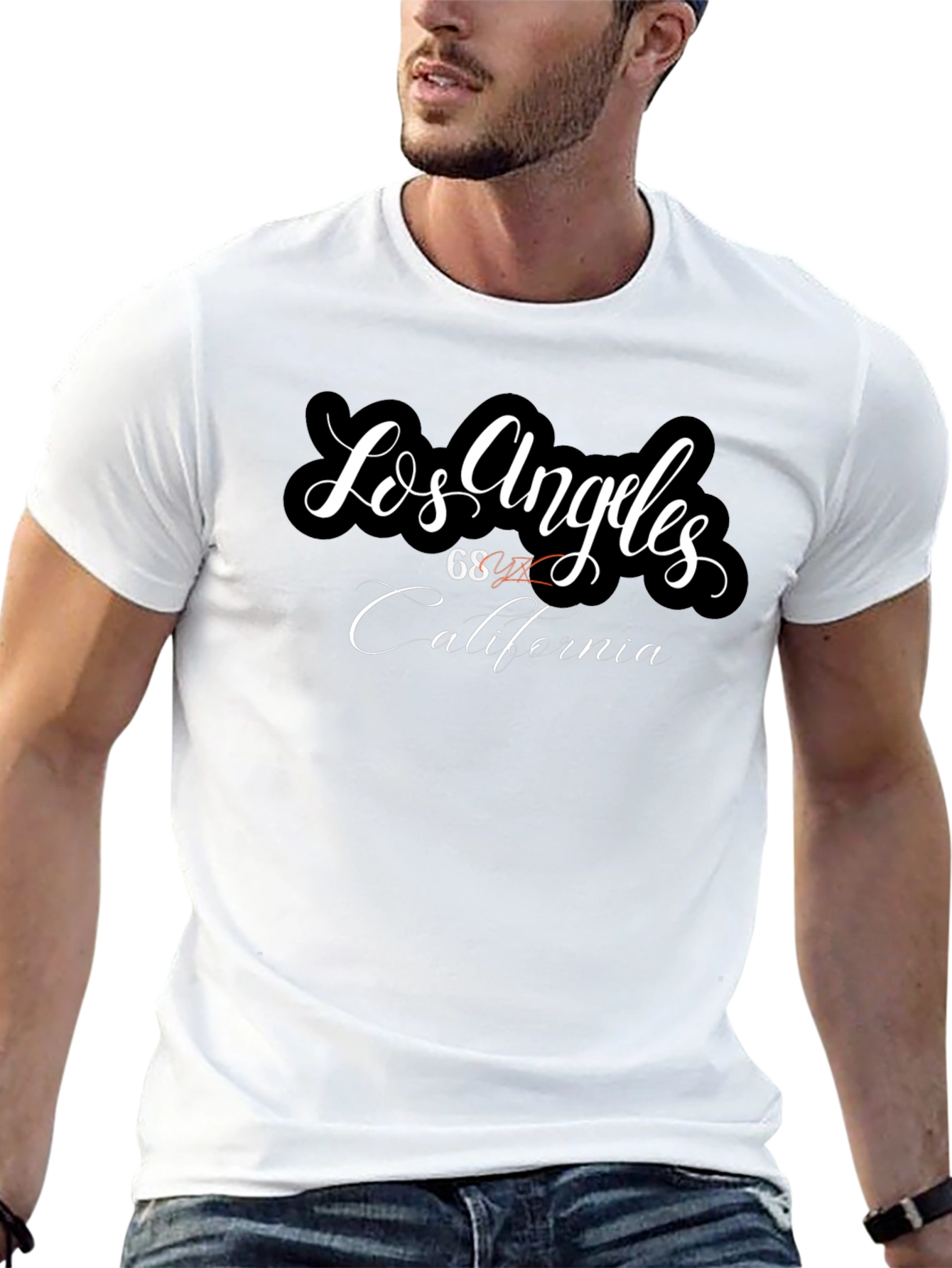 Los Angeles California Black Graphic Tee