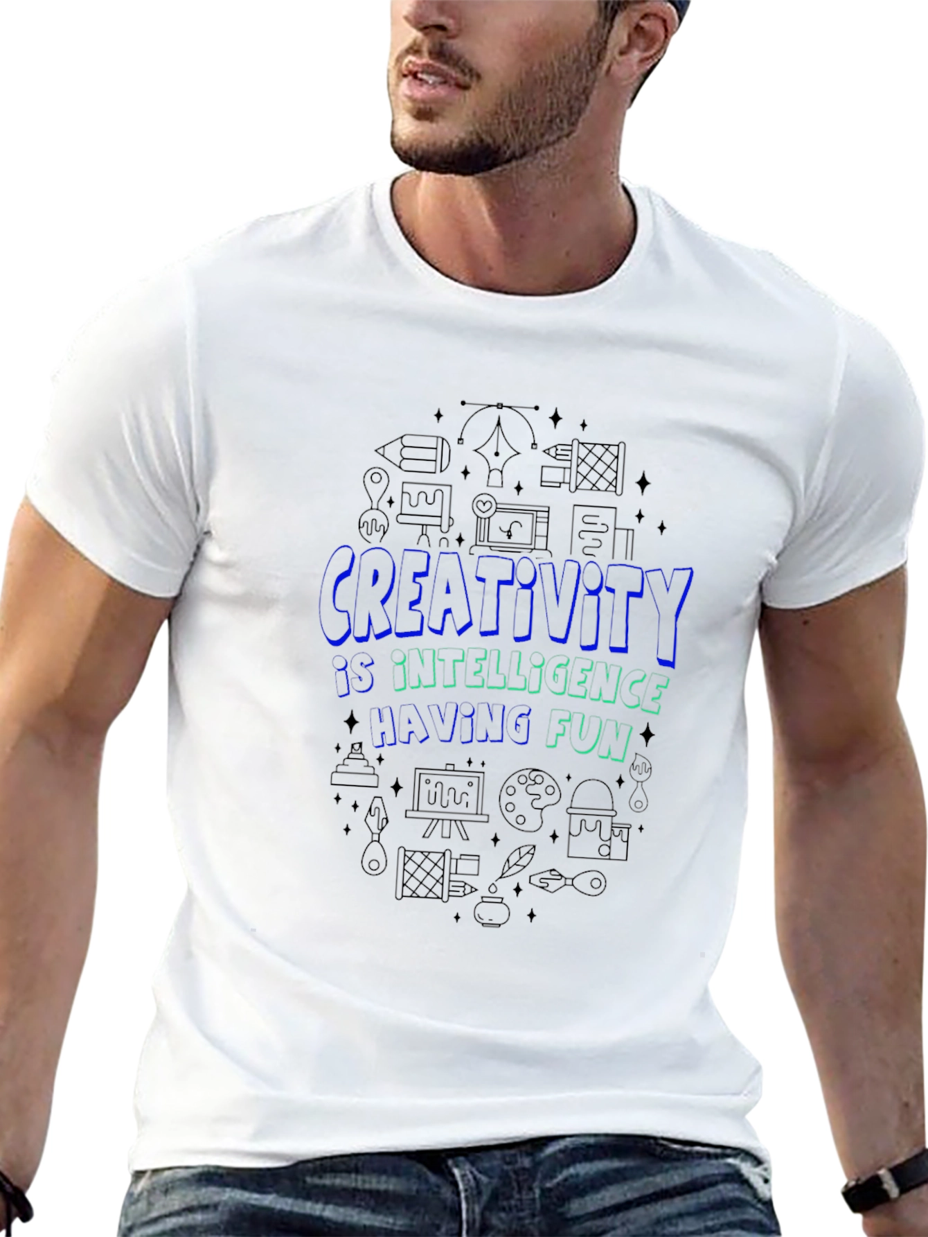 Creativity Intelligence T-Shirt - Fun Black Tee