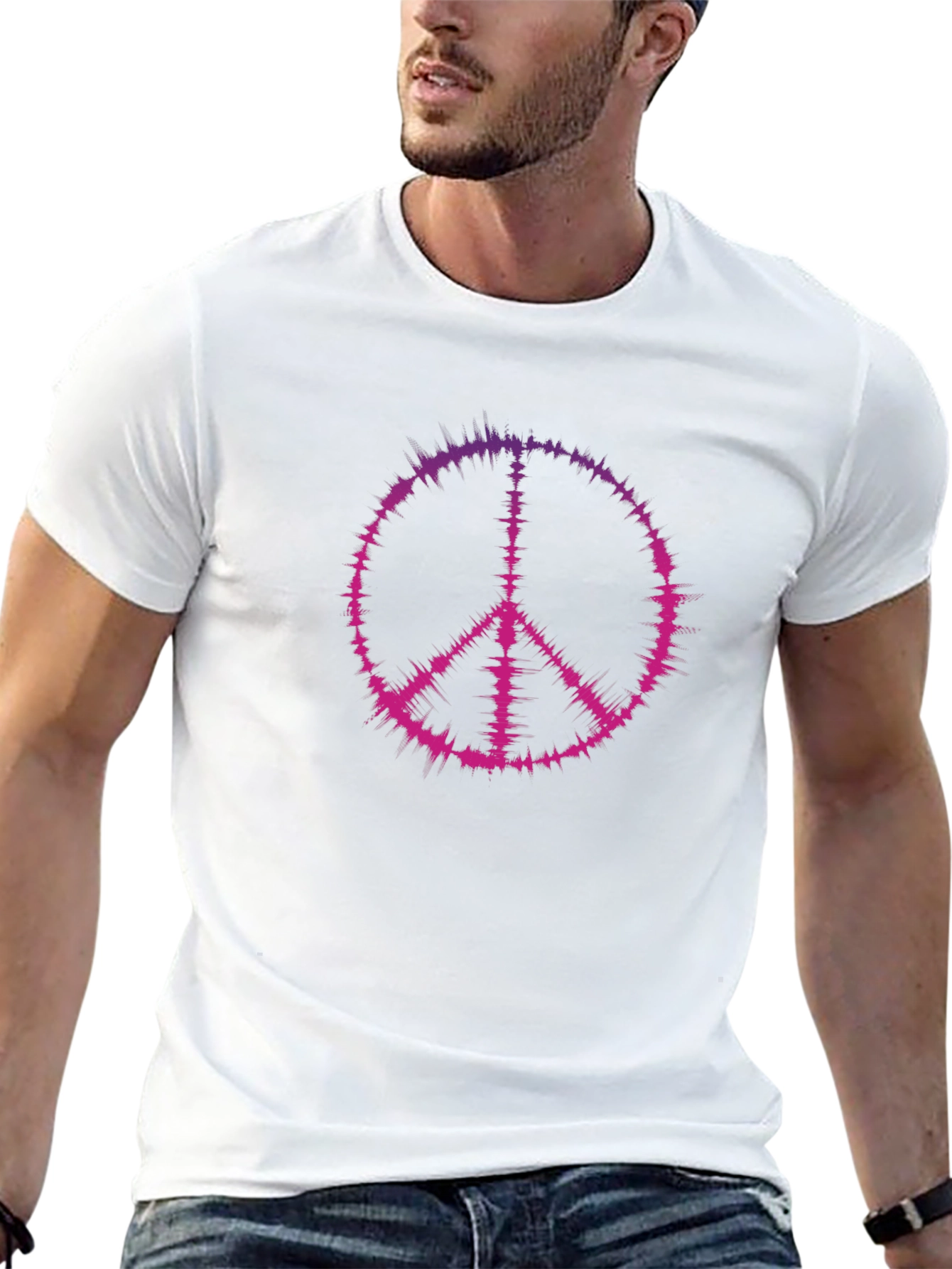 Peace Sign Graphic Tee - Black