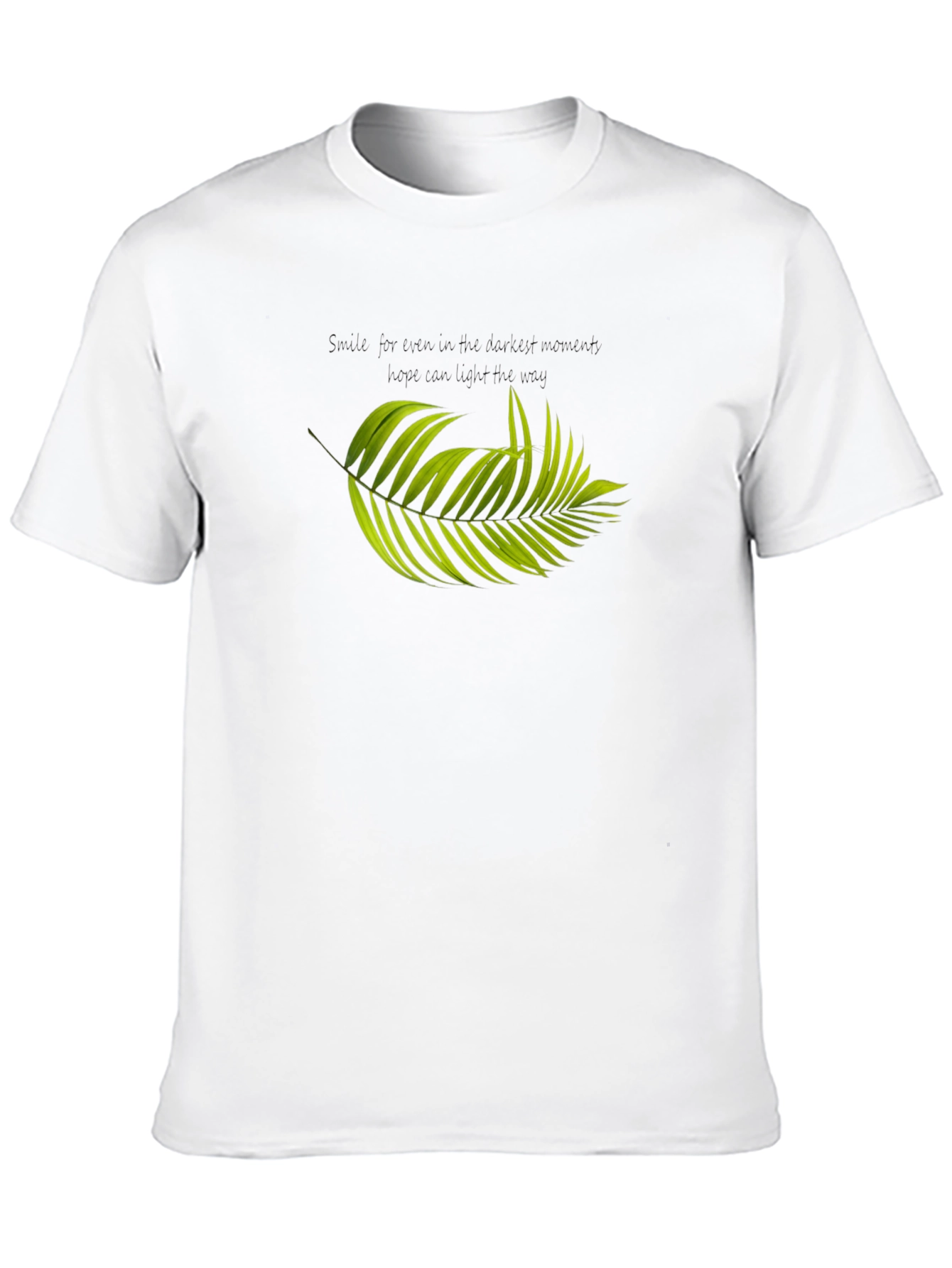Palm Leaf Graphic Black T-Shirt