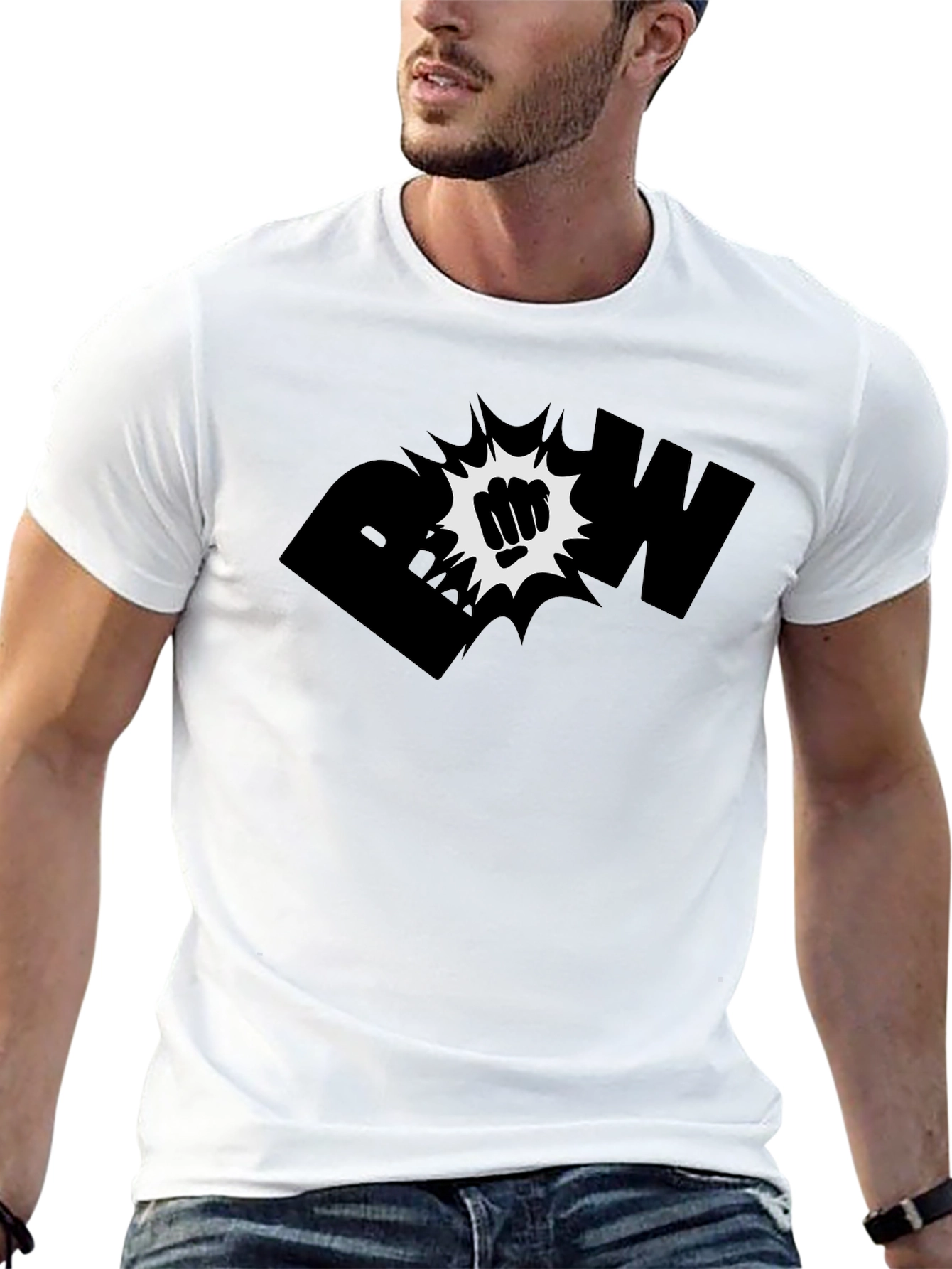 Bold Graphic Black T-Shirt - POW!
