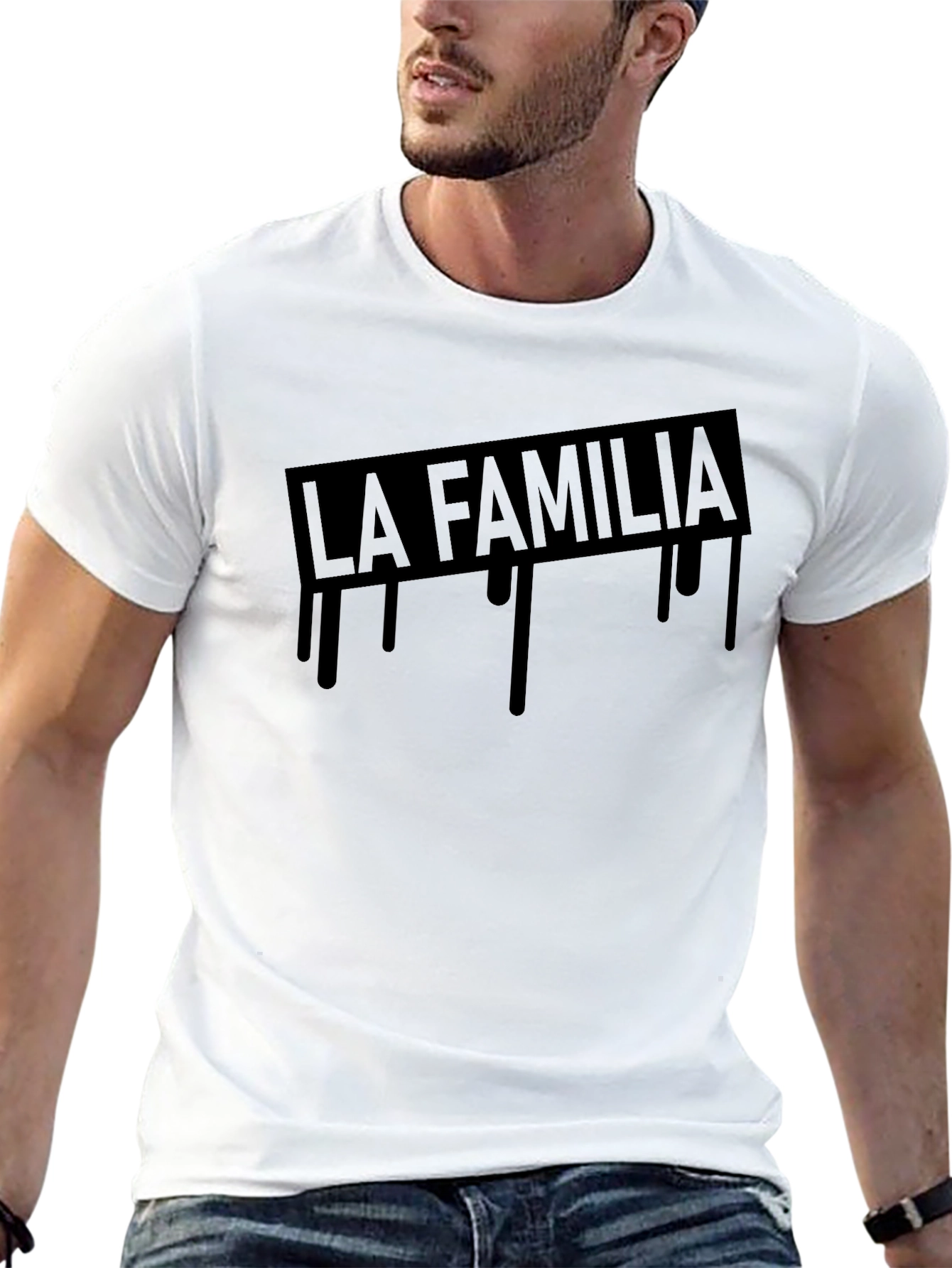 La Familia Graphic Print Black T-Shirt