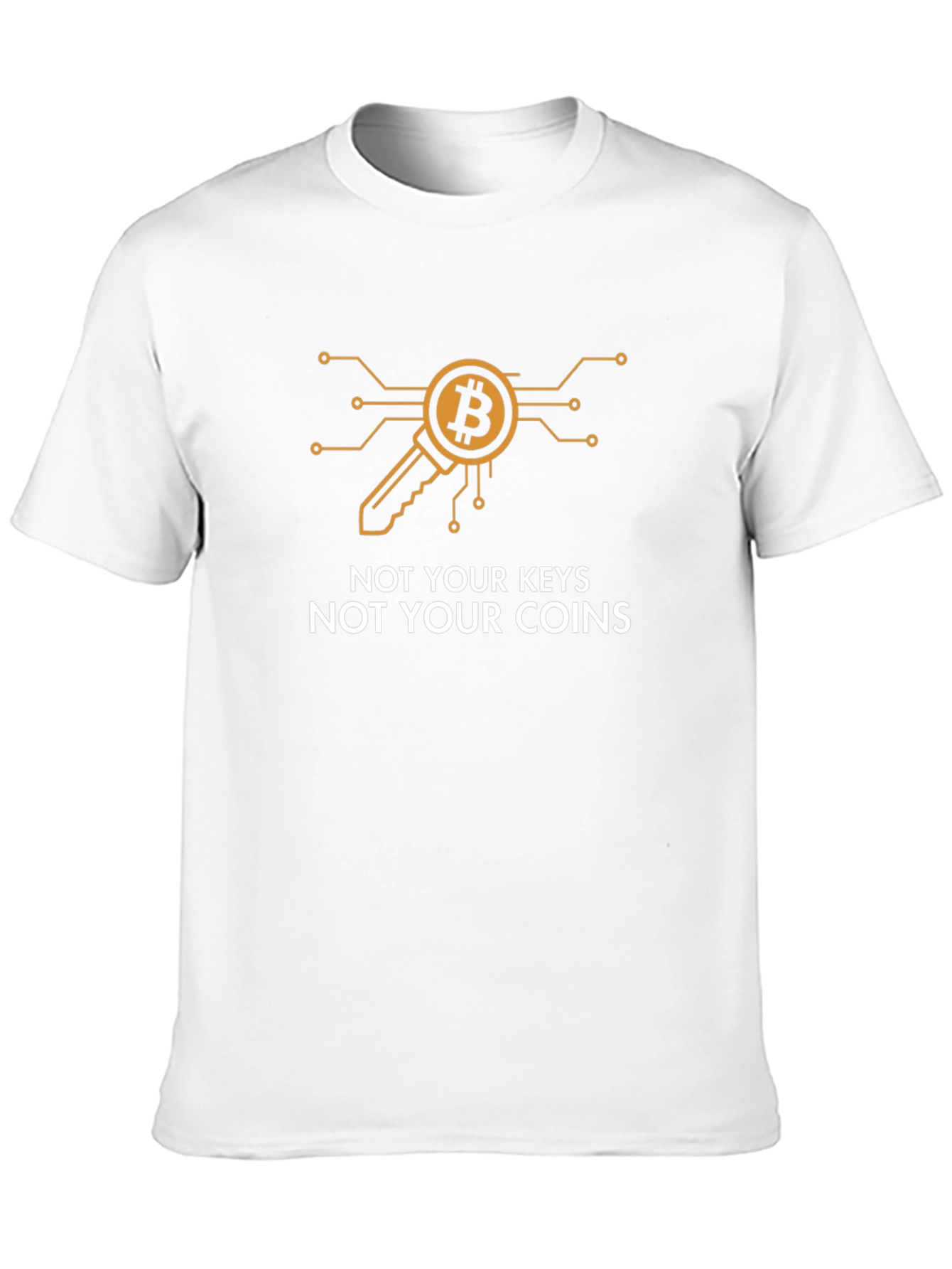 Bitcoin Key T-Shirt: Not Your Keys Not Your Coins!