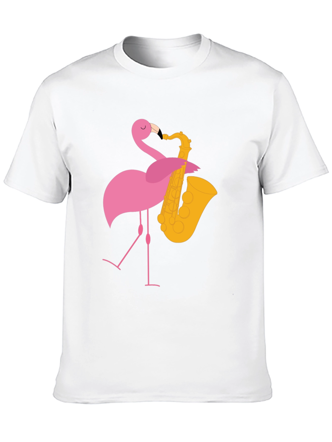 Funny Flamingo Saxophone Graphic T-Shirt