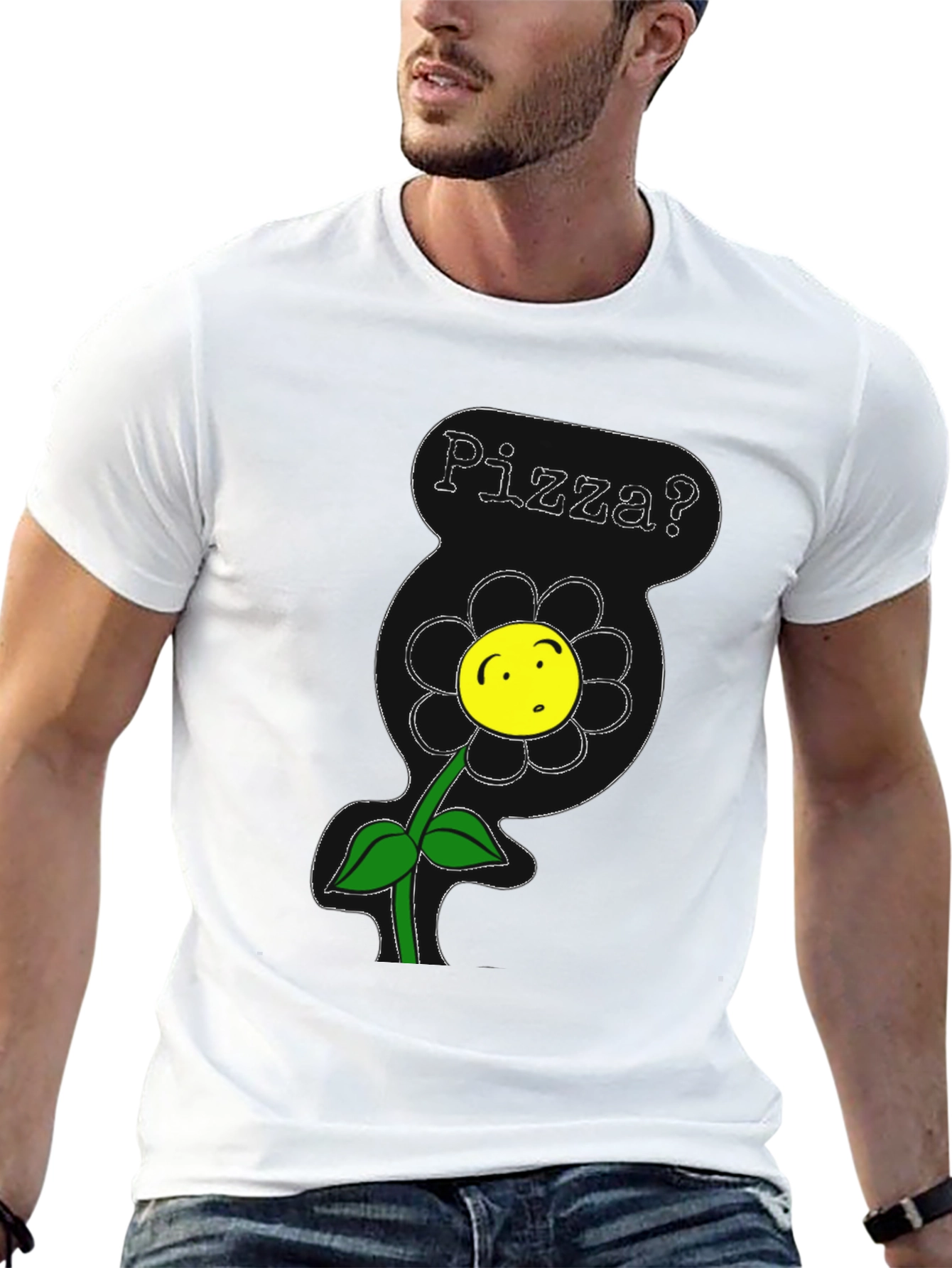 Pizza Flower T-Shirt - Fun & Quirky Tee