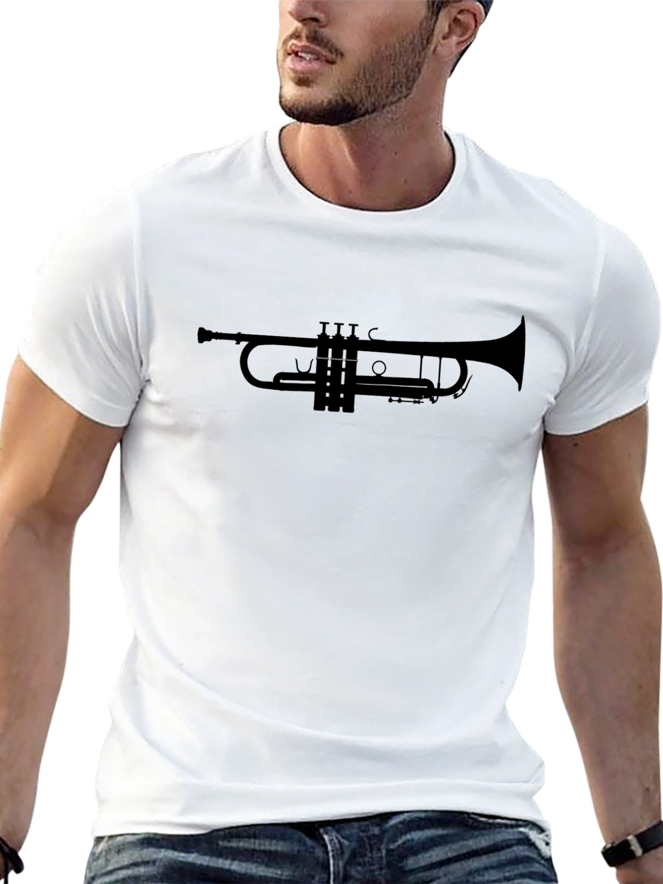 Trumpet Silhouette T-Shirt - Musicians Tee
