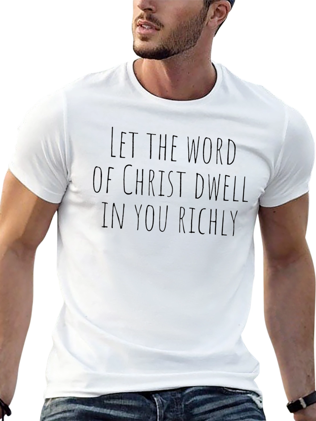 Christian Scripture Tee - Let the Word Dwell