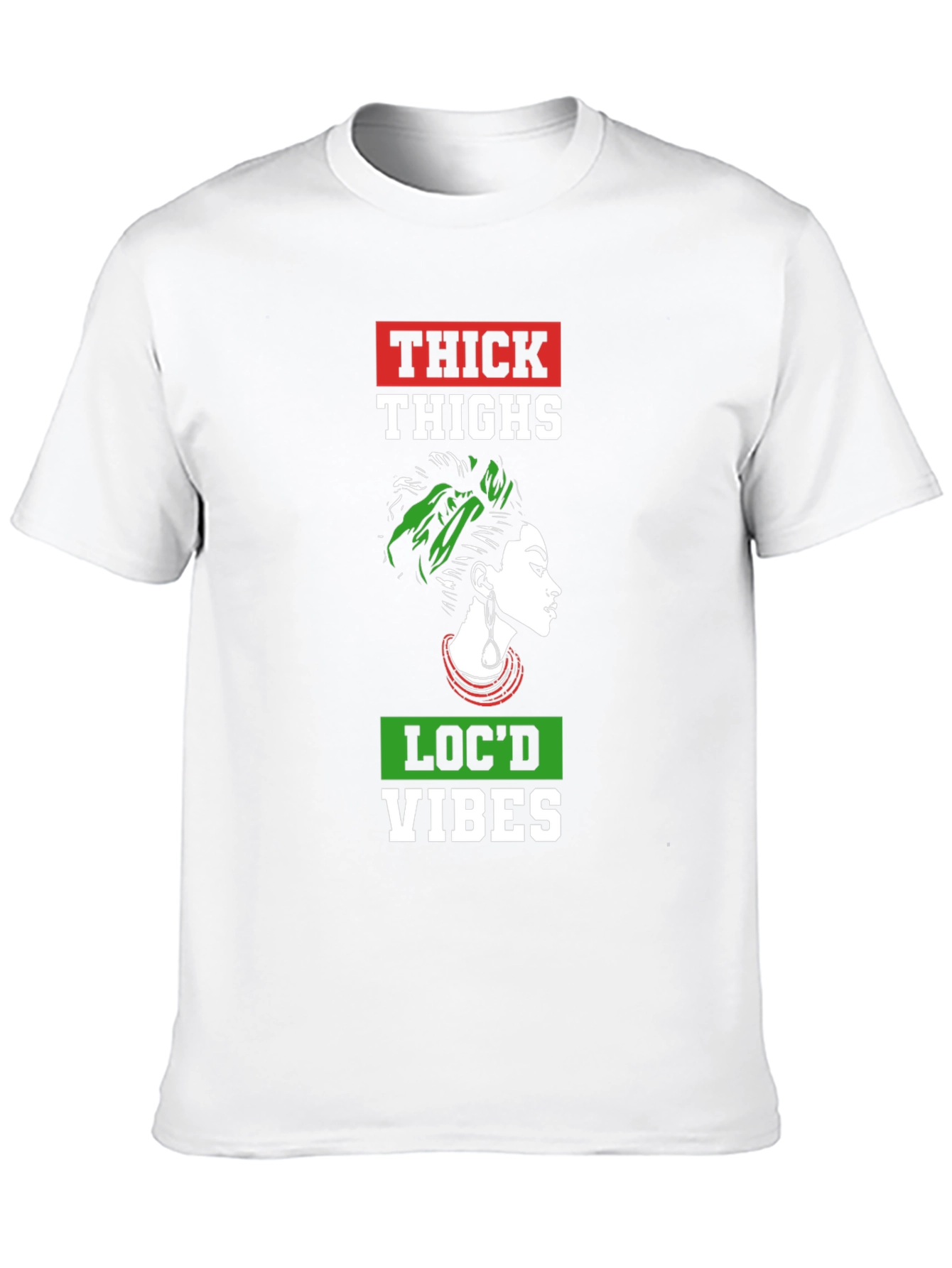 Thick Thighs Locd Vibes Graphic Tee - Black