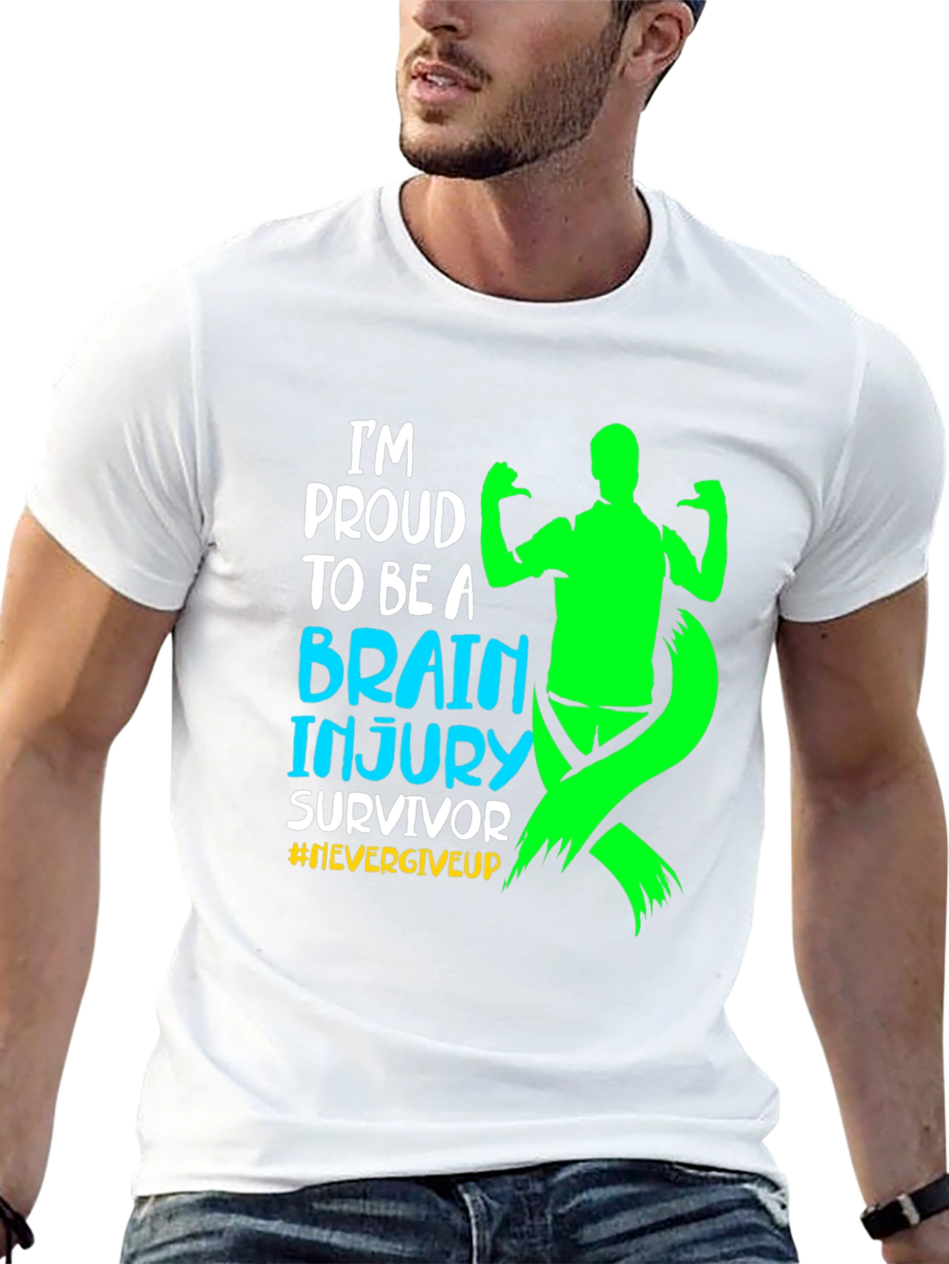 Brain Injury Survivor T-Shirt - Never Give Up