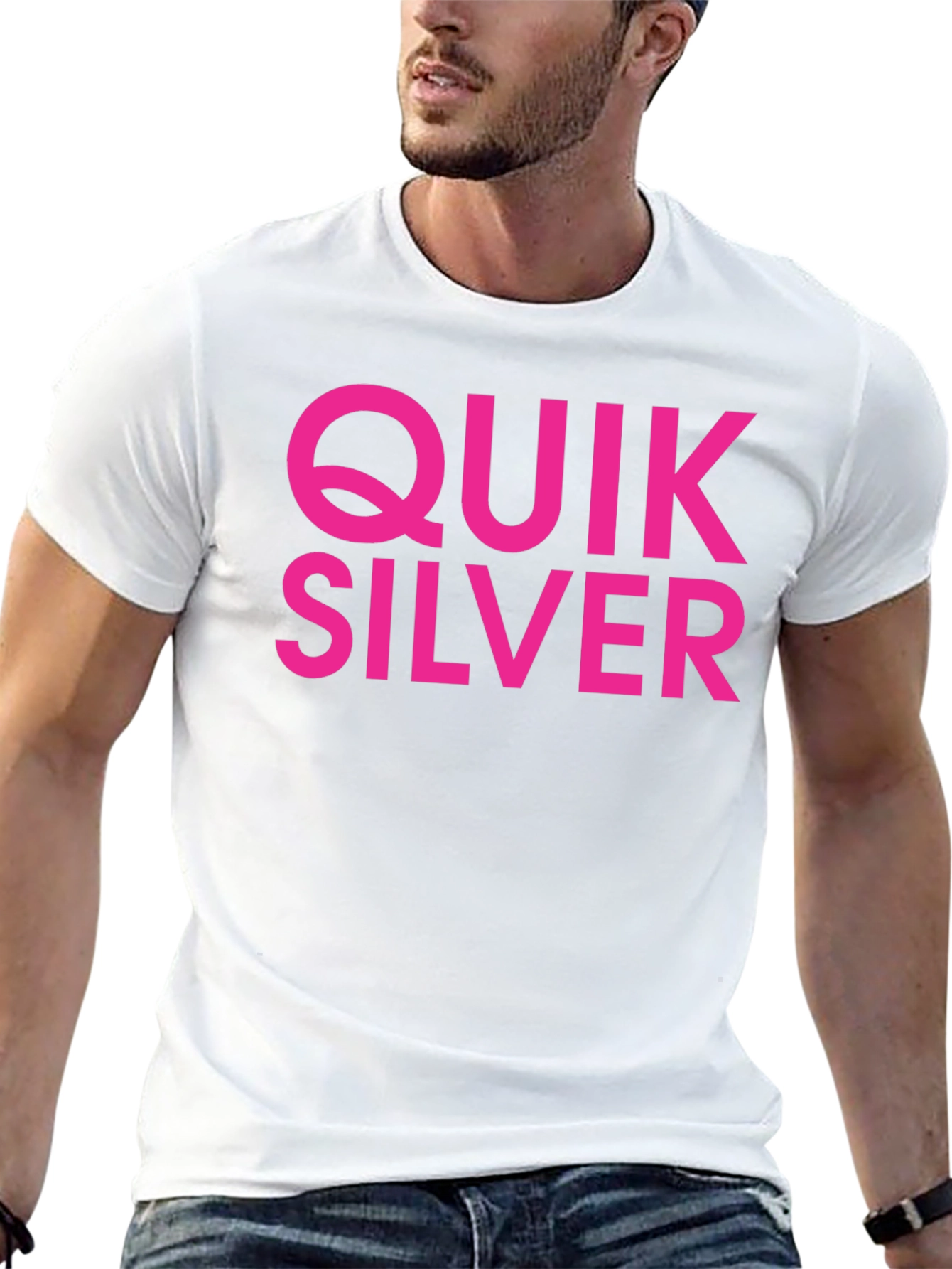 Quiksilver Graphic Tee - Black Cotton Blend