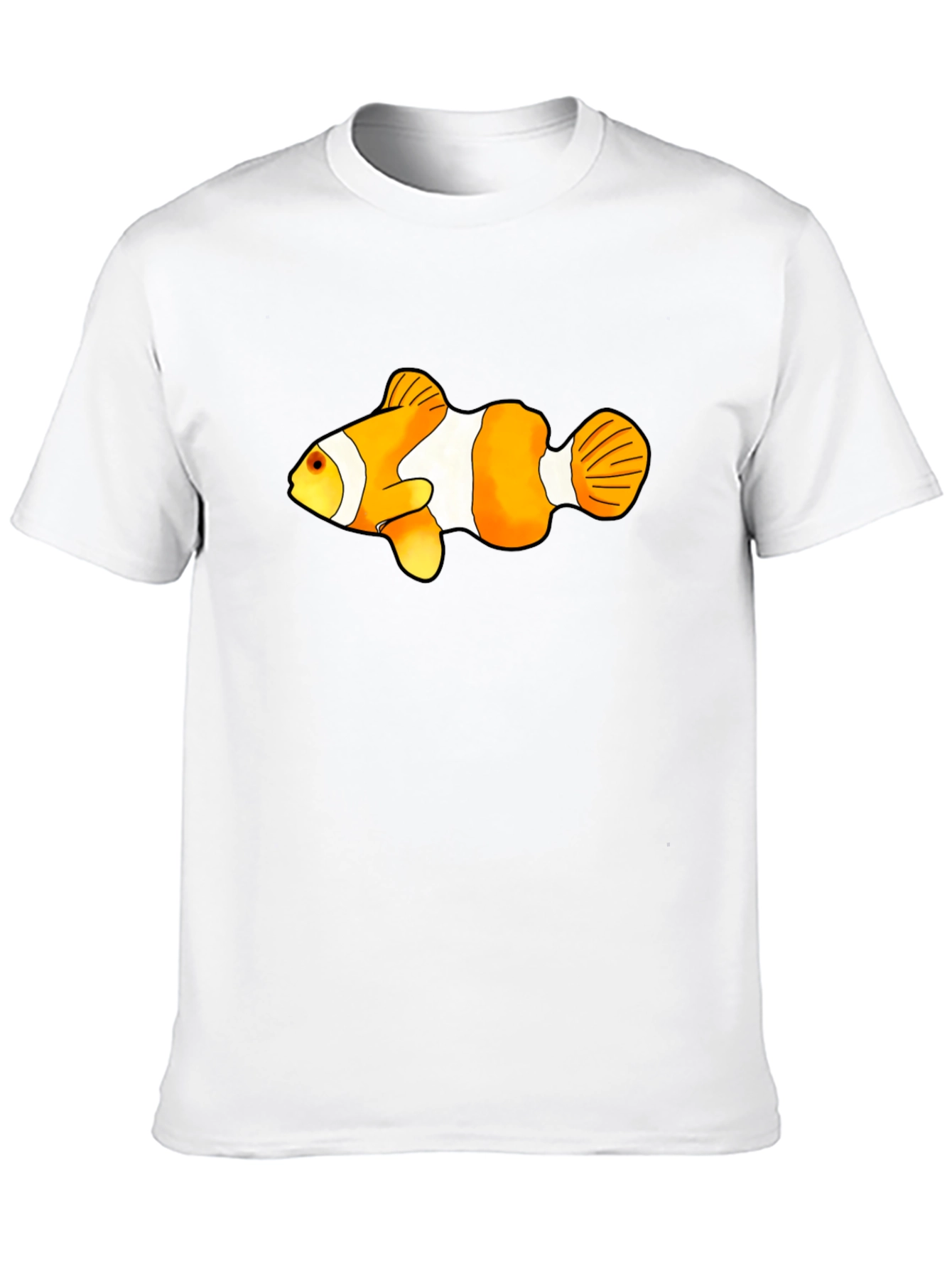 Clown Fish Graphic Tee - Black Cotton Blend