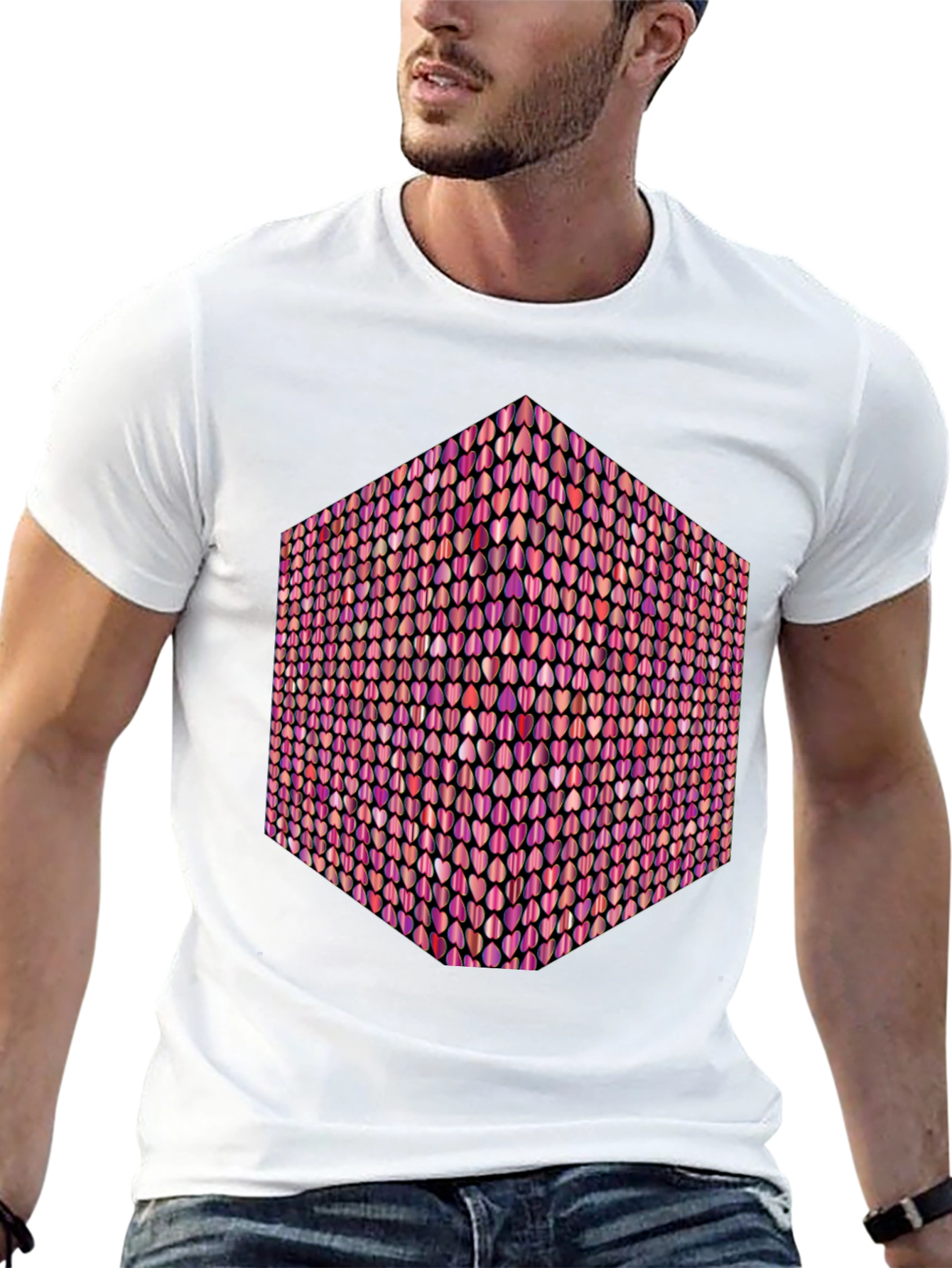 Heart Cube Graphic Tee - Black