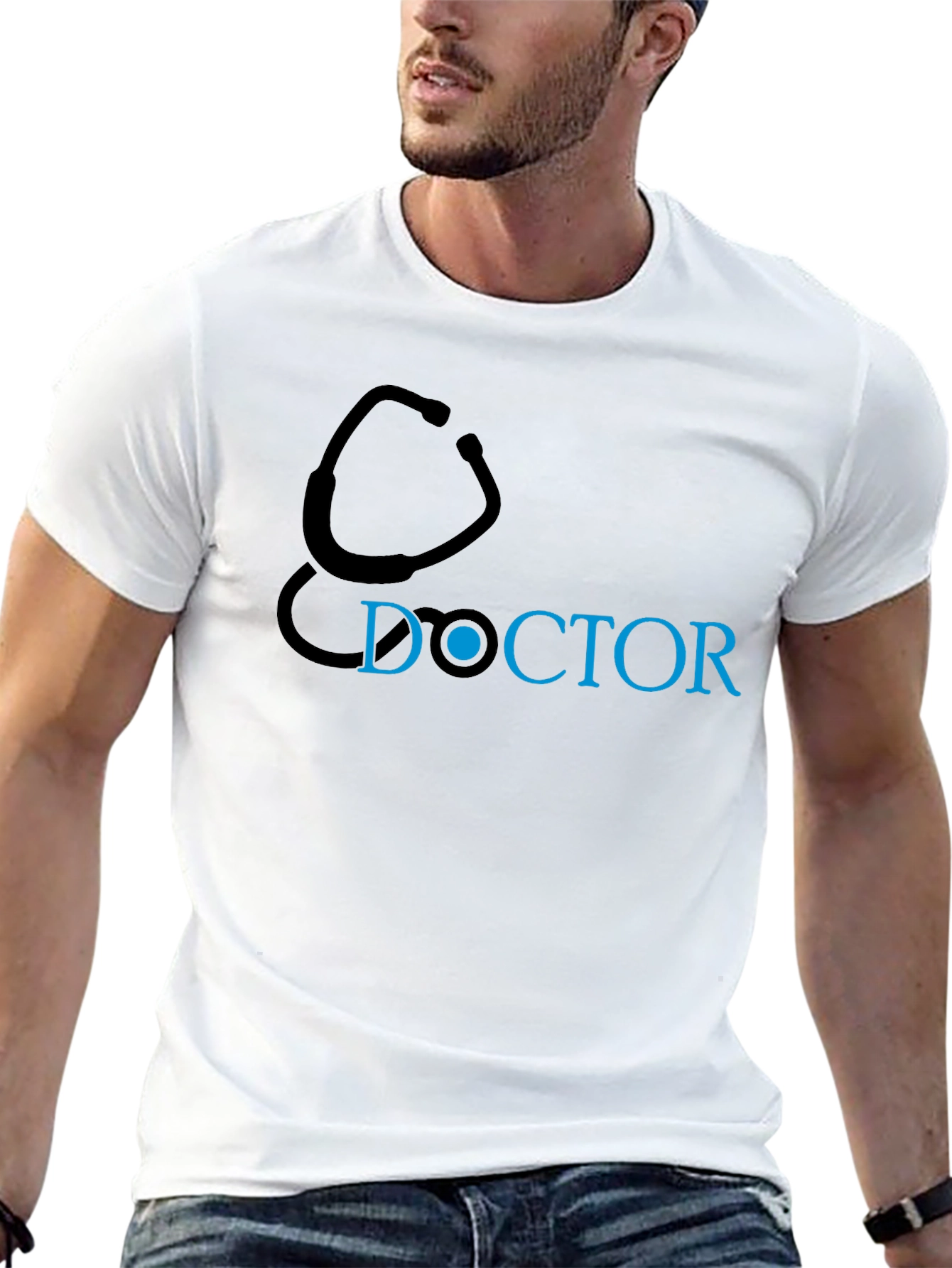 Doctor Stethoscope Graphic T-Shirt - Medical Professional Apparel