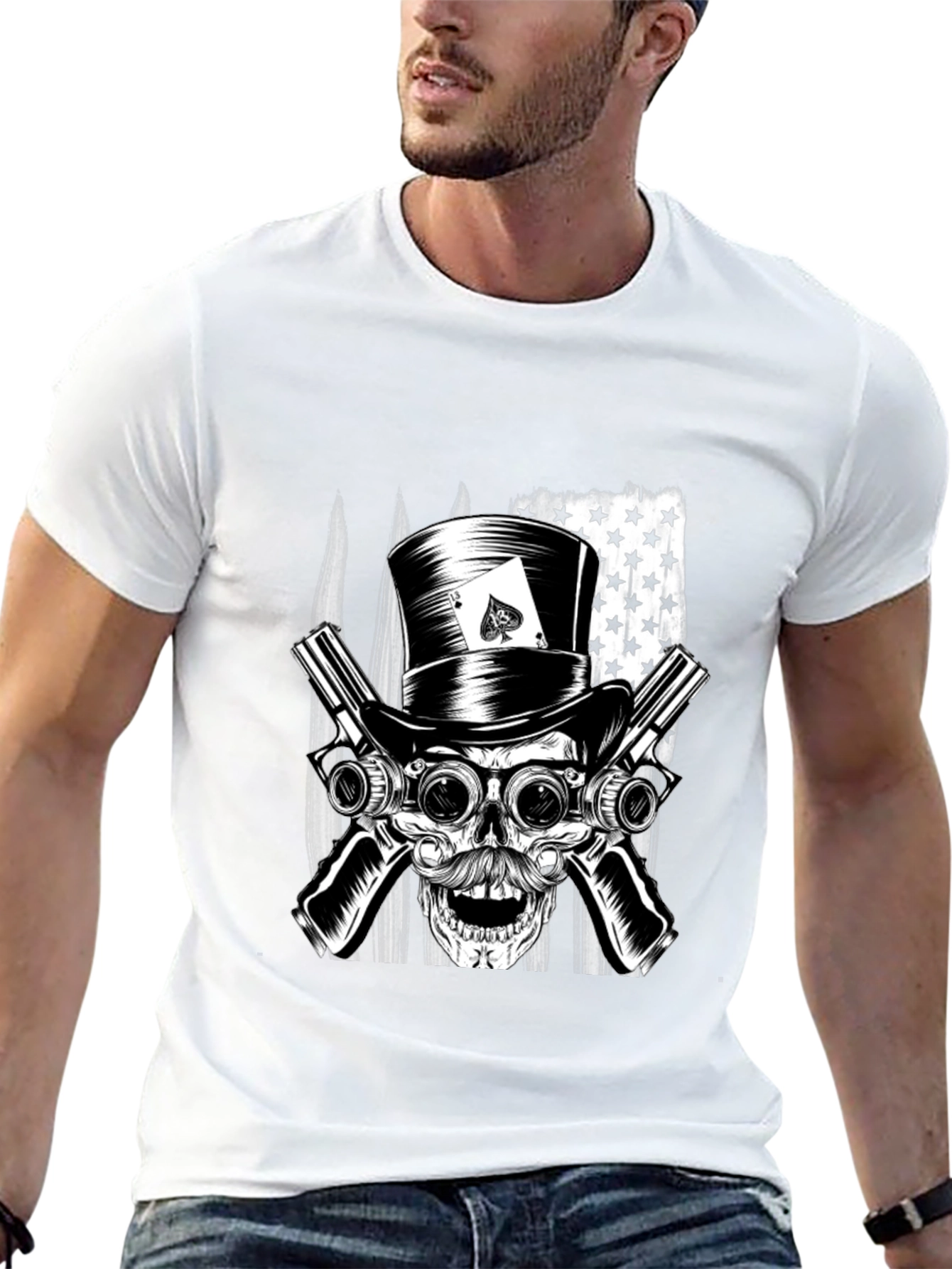 Skull Top Hat Ace T-Shirt