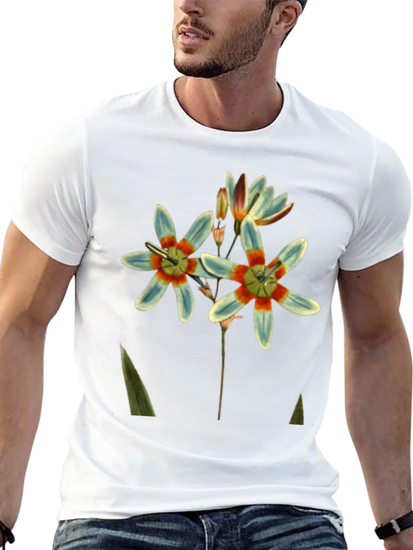 Floral Graphic Tee - Stylish Botanical Design