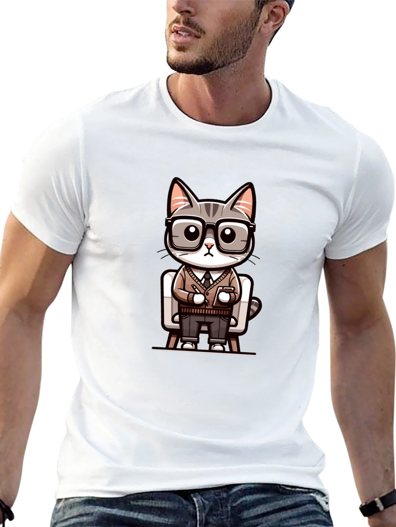 Professor Cat T-Shirt - Stylish & Unique Design
