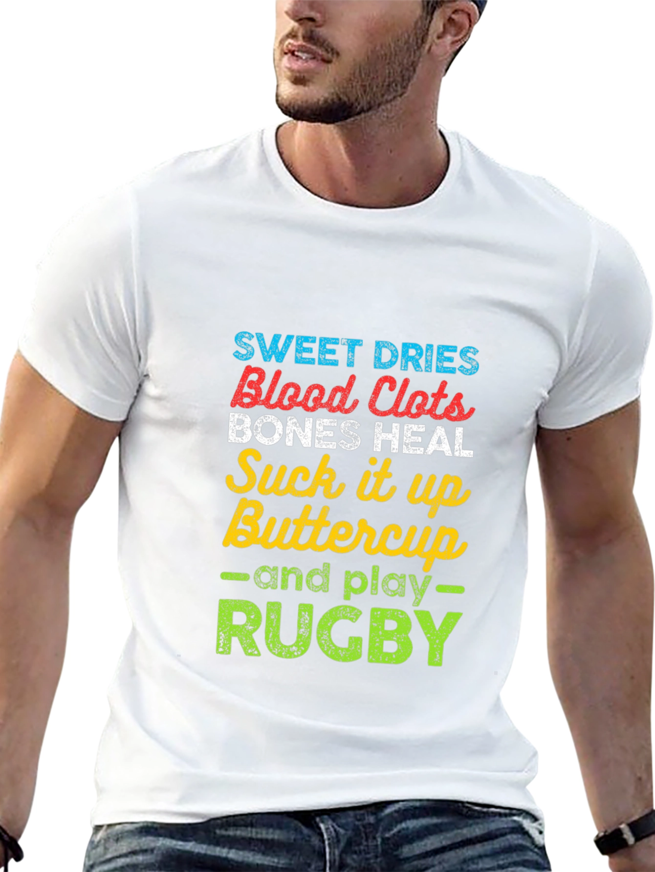 Rugby T-Shirt: Sweet Dries Blood Clots Bones Heal
