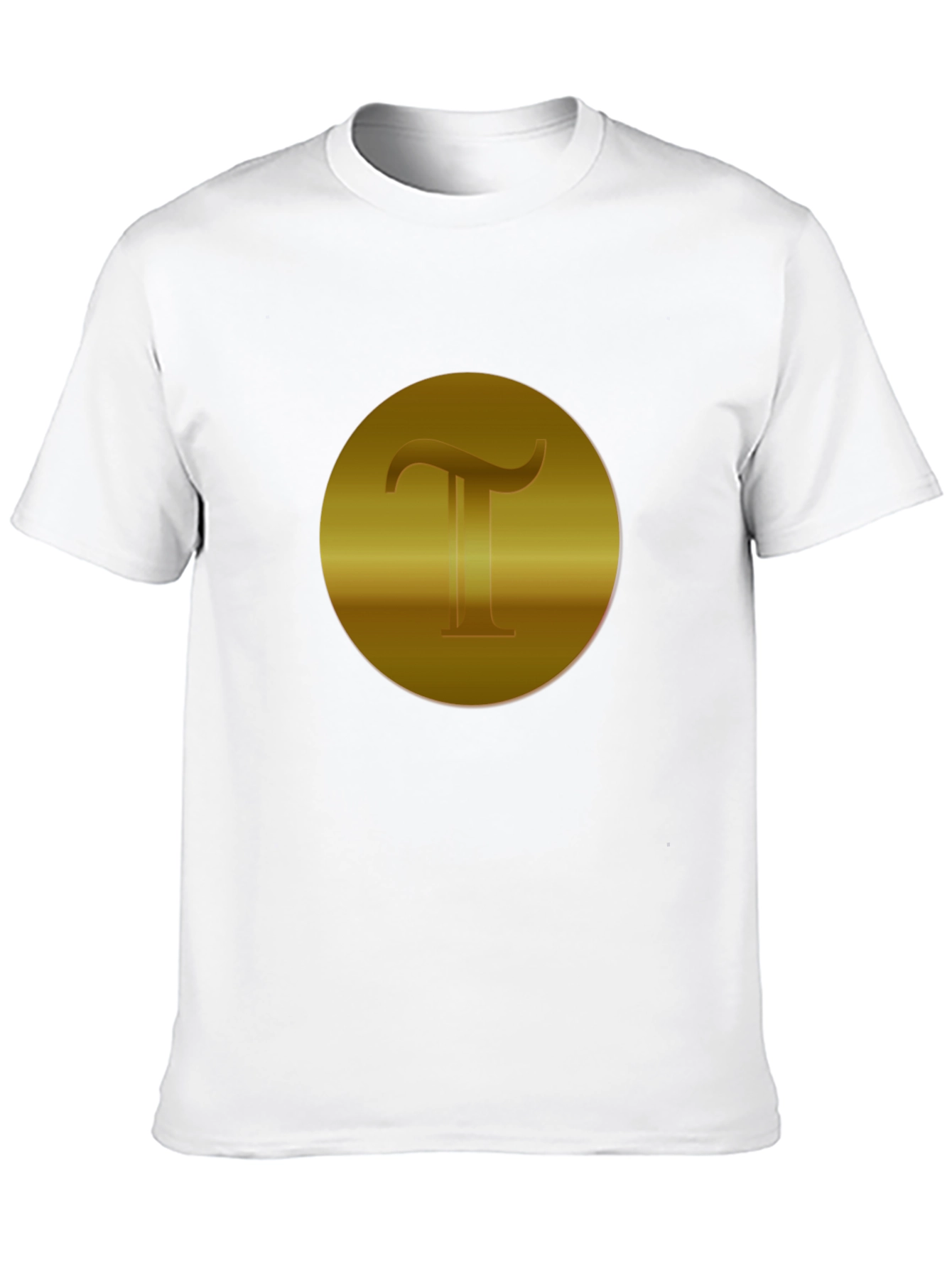 Golden T Design Black T-Shirt