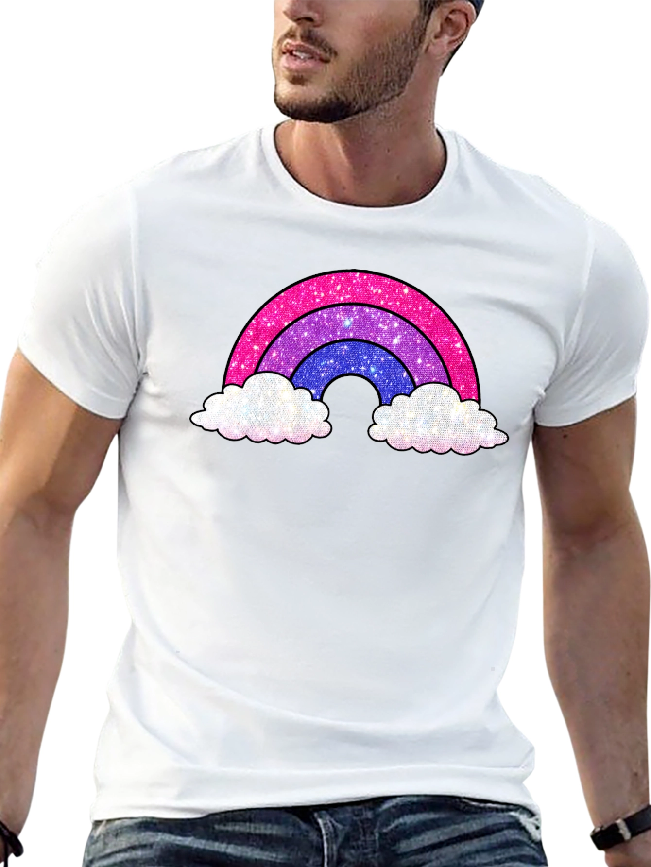 Bisexual Pride Rainbow Graphic T-Shirt