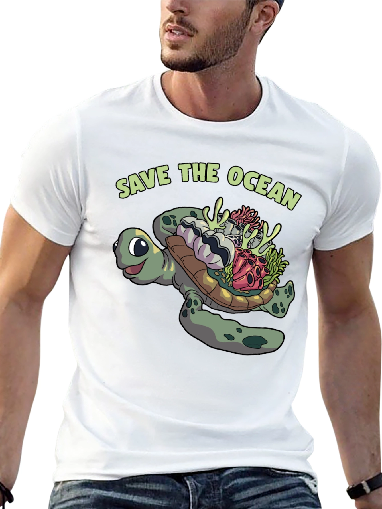 Save the Ocean Turtle Graphic Tee