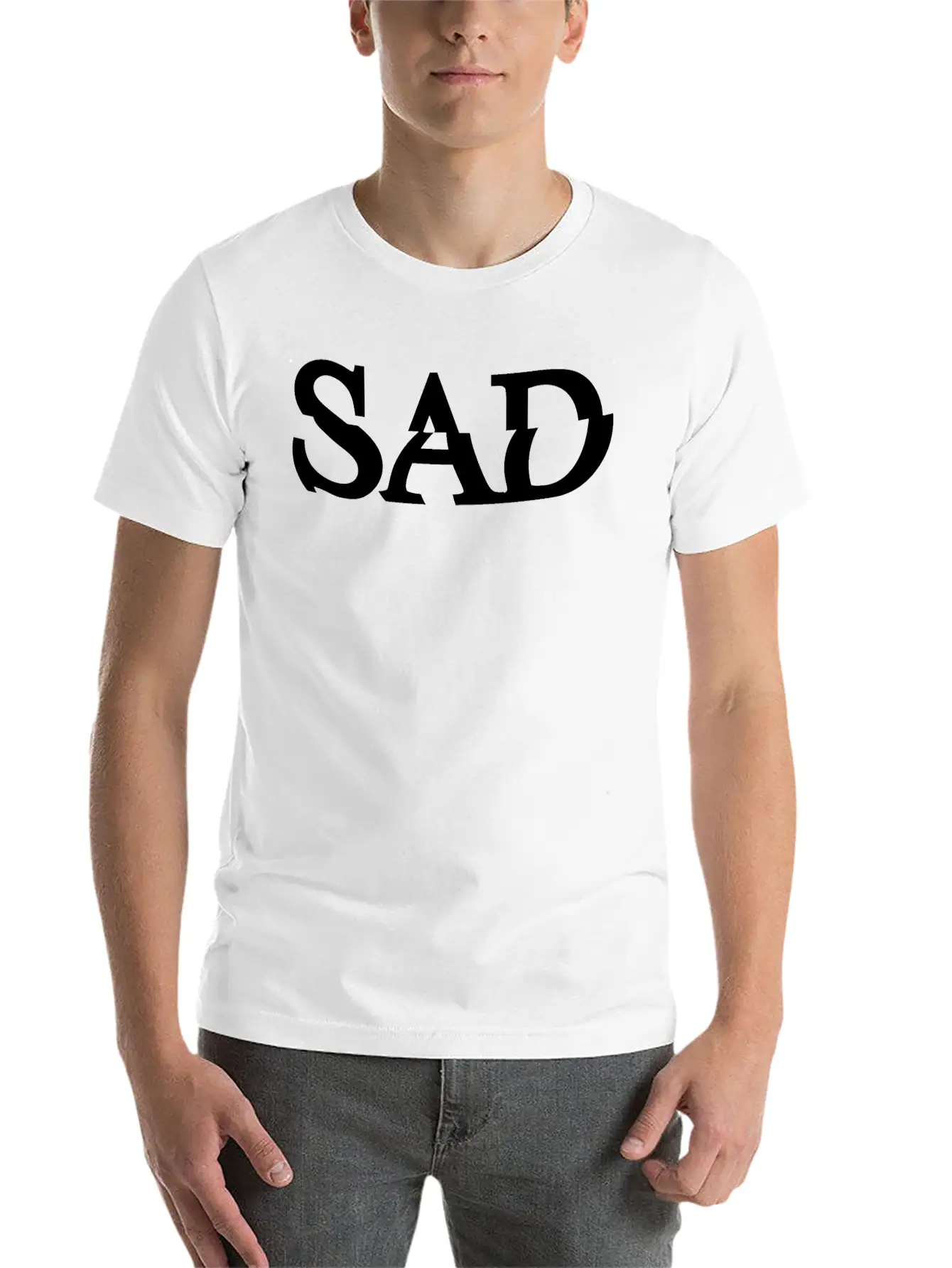 Sad Unisex Casual T-Shirt – Clean Design For Daily Comfort