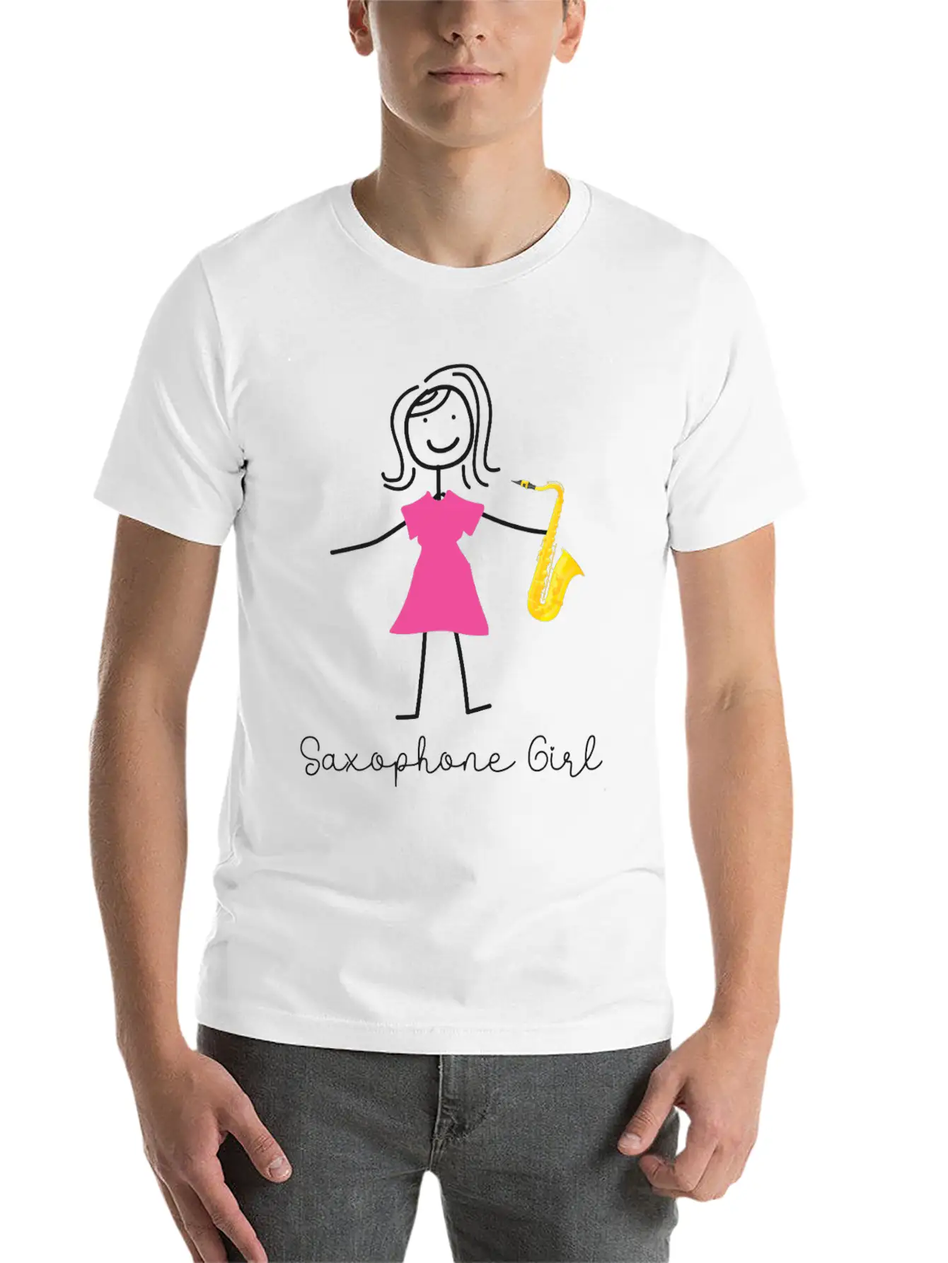 Saxophone Saxophone Girl Unisex Casual T-Shirt – Clean Design For Daily Comfort