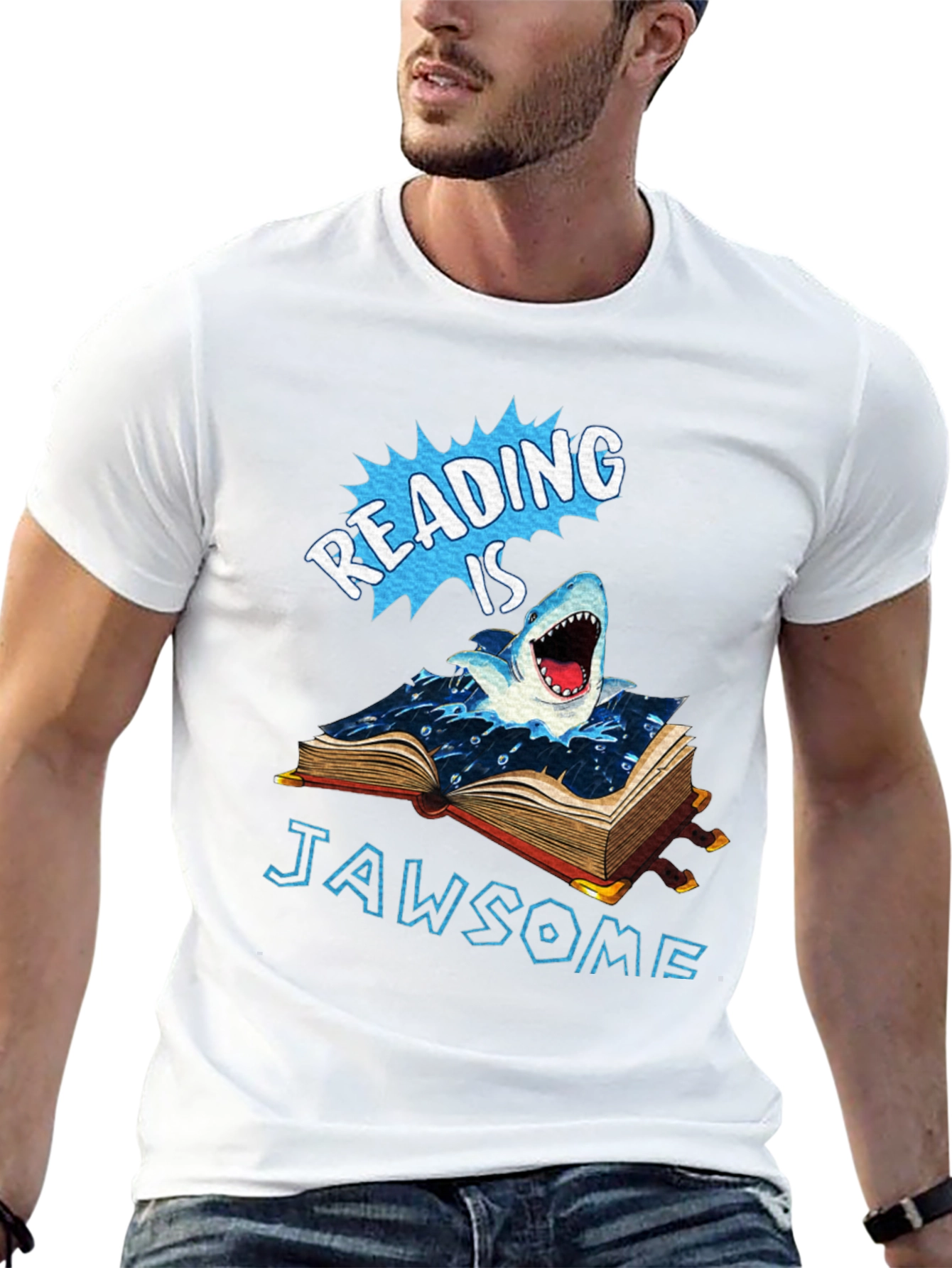Reading is Jawsome T-Shirt - Book Shark