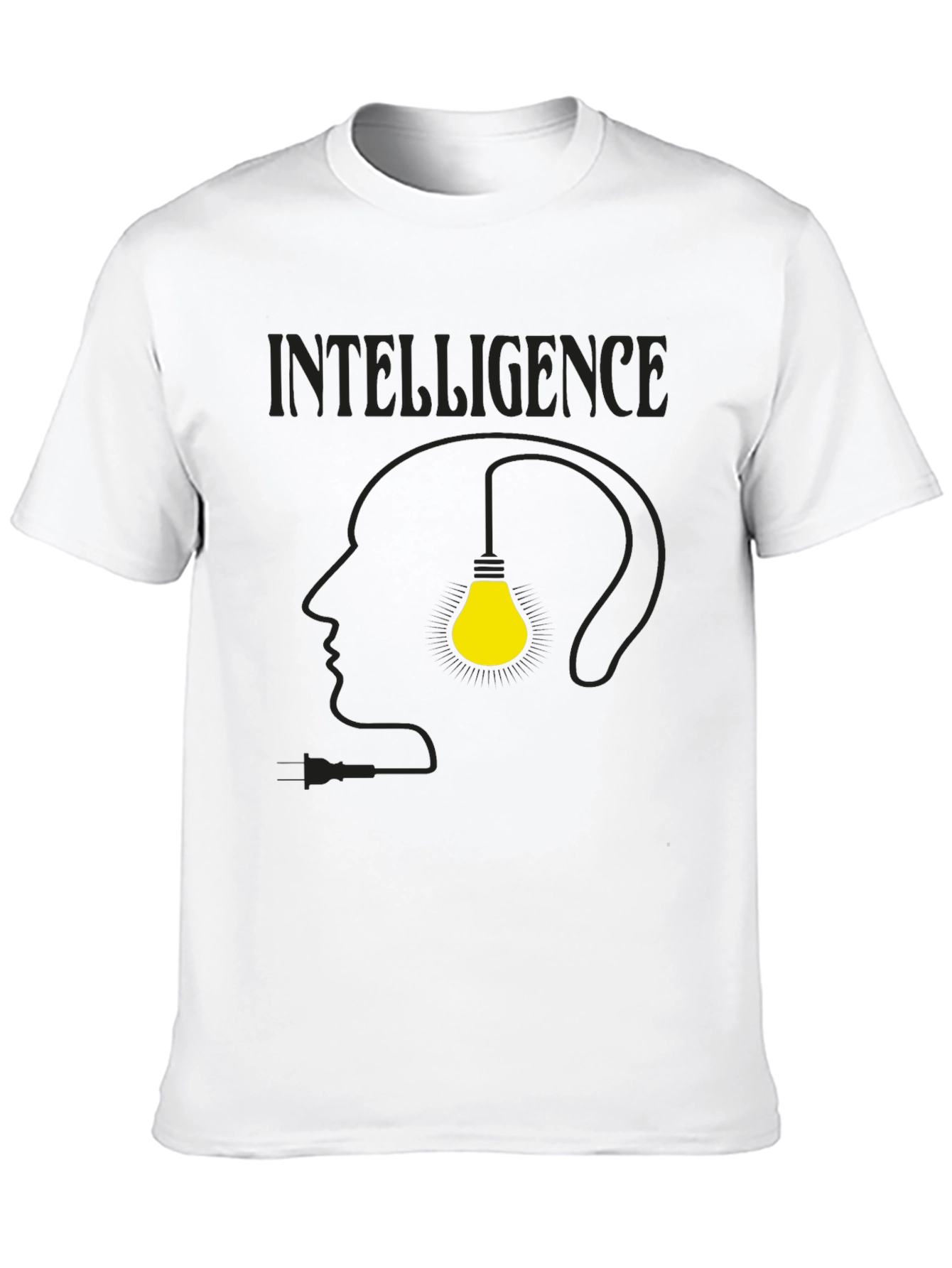 Intelligence T-Shirt - Light Bulb Head Graphic Tee