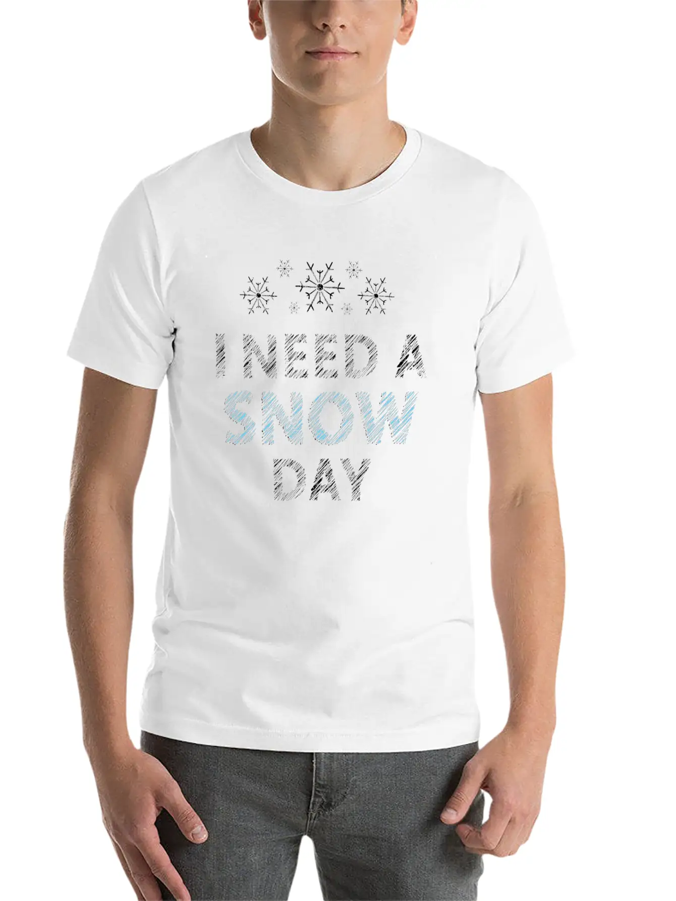 Snow Day Unisex Casual T-Shirt – Clean Design For Daily Comfort