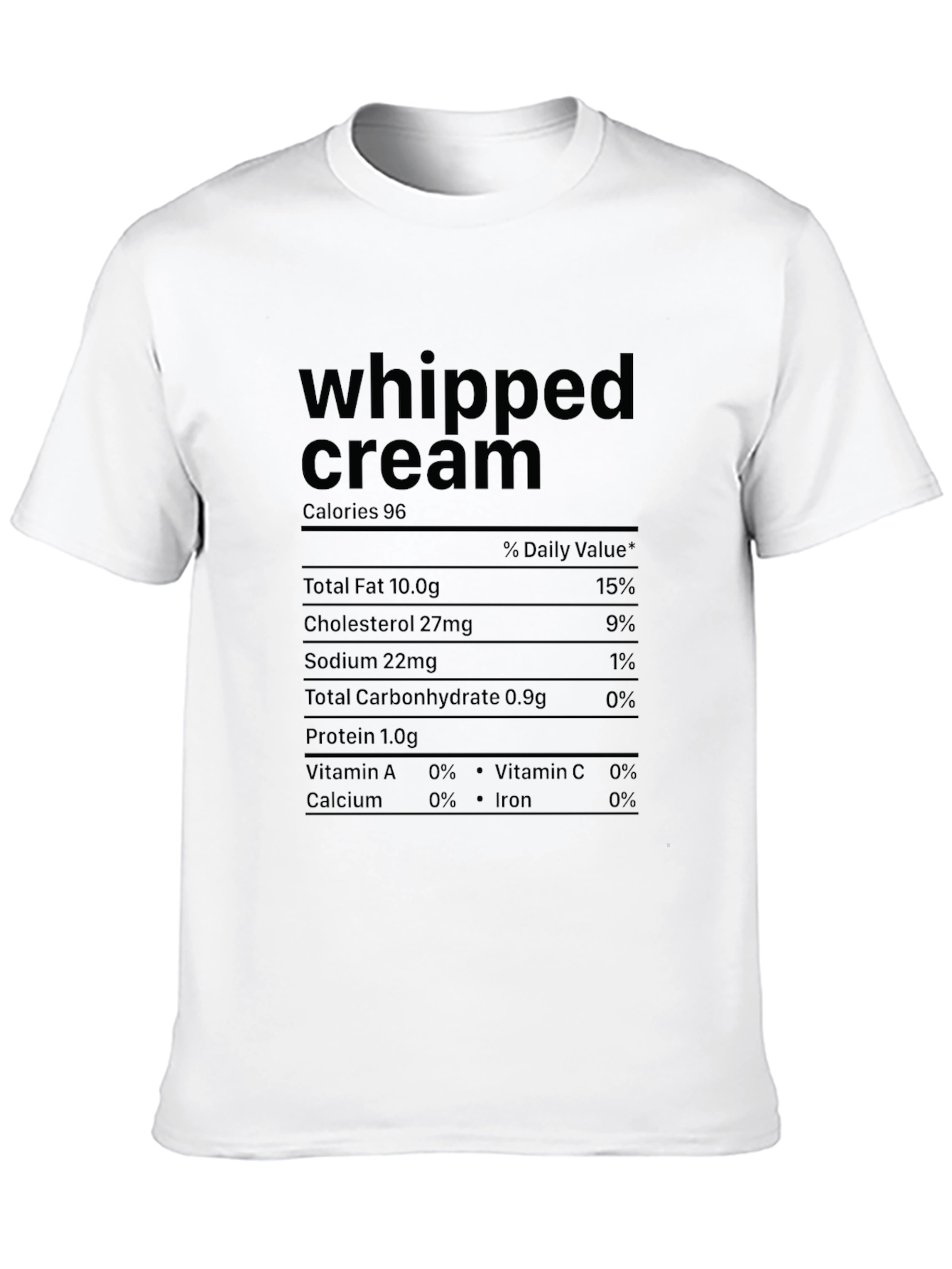 Whipped Cream Nutrition Facts T-Shirt