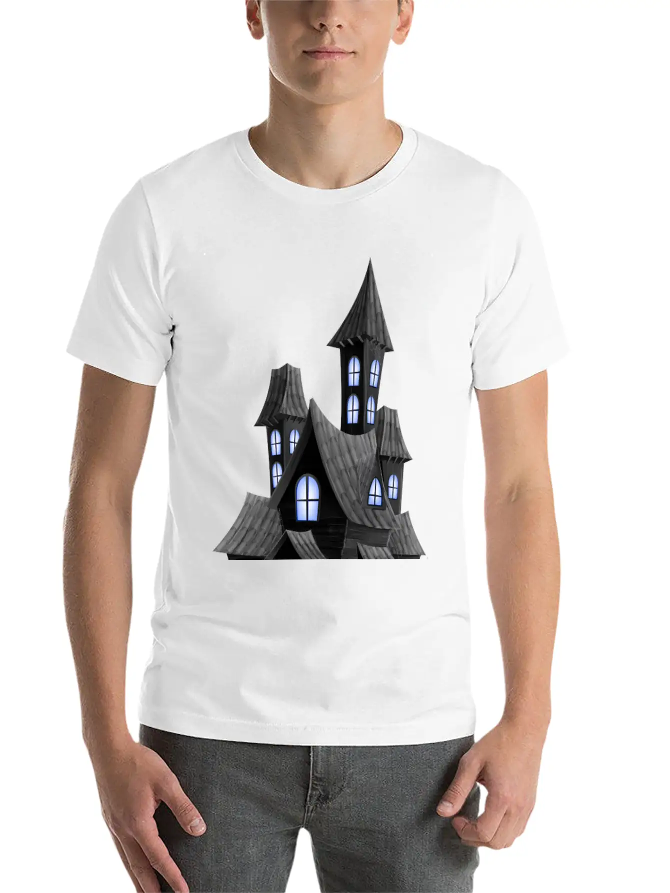 Spuky House Unisex Casual T-Shirt – Clean Design For Daily Comfort