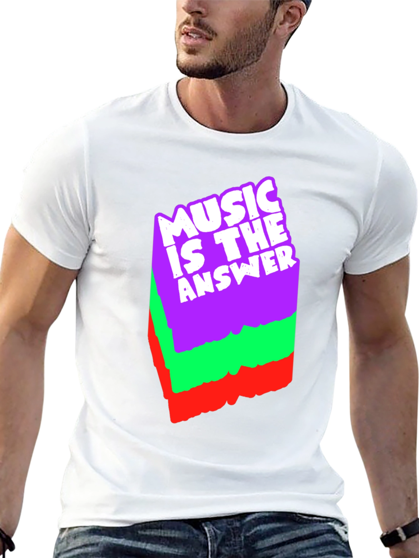 Music Is The Answer Graphic T-Shirt