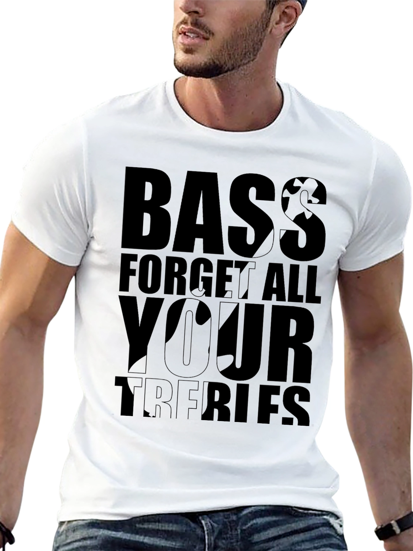 Bass Guitar Forget All Your Troubles Graphic T-Shirt