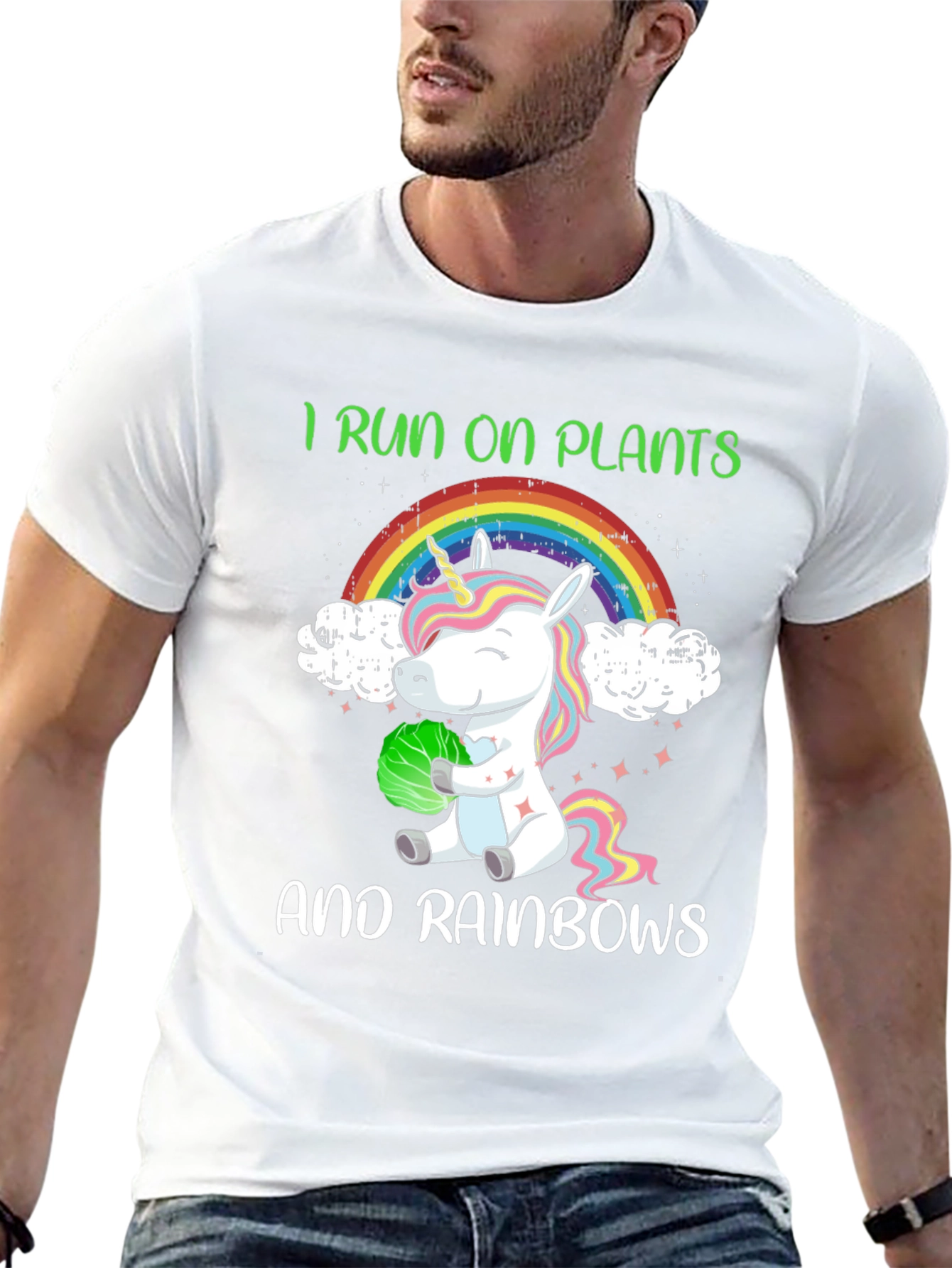 I Run On Plants and Rainbows T-Shirt
