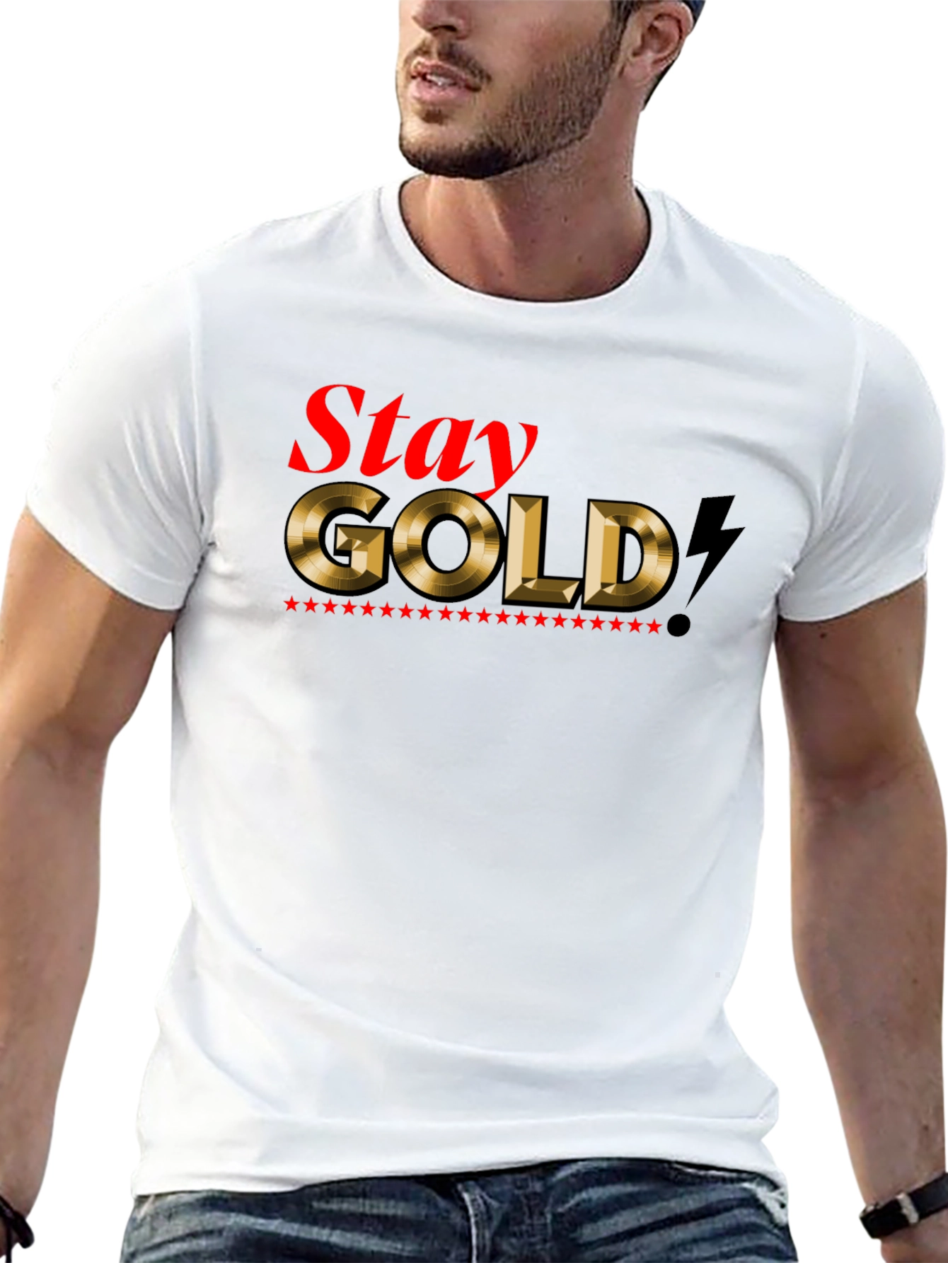 Stay Gold Graphic Tee - Mens Black T-Shirt