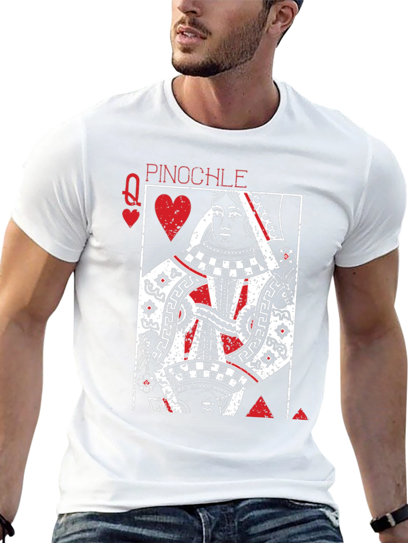 Queen of Hearts Pinocle Graphic T-Shirt