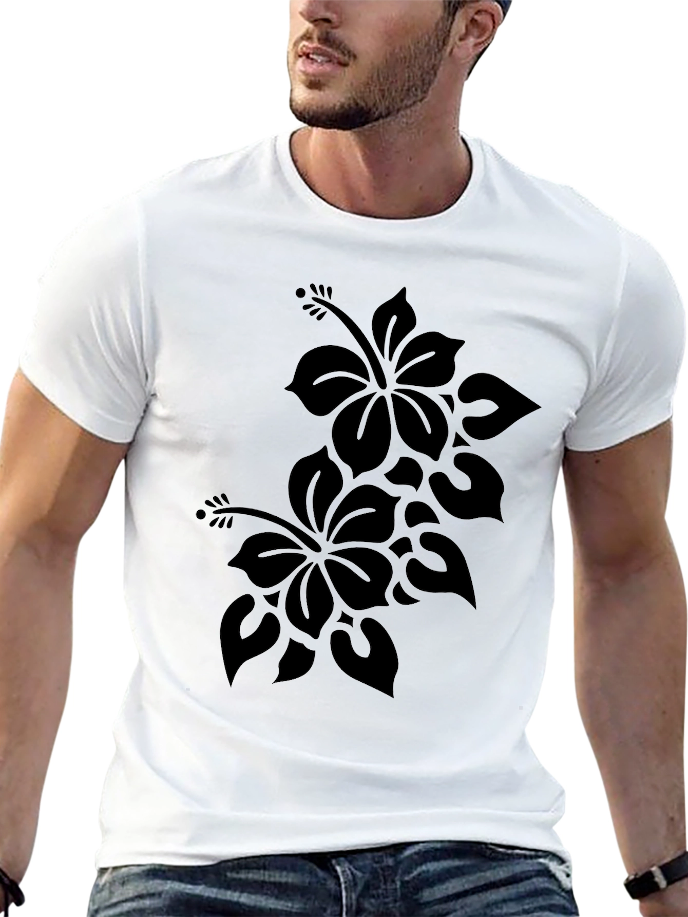 Black Floral Graphic Tee