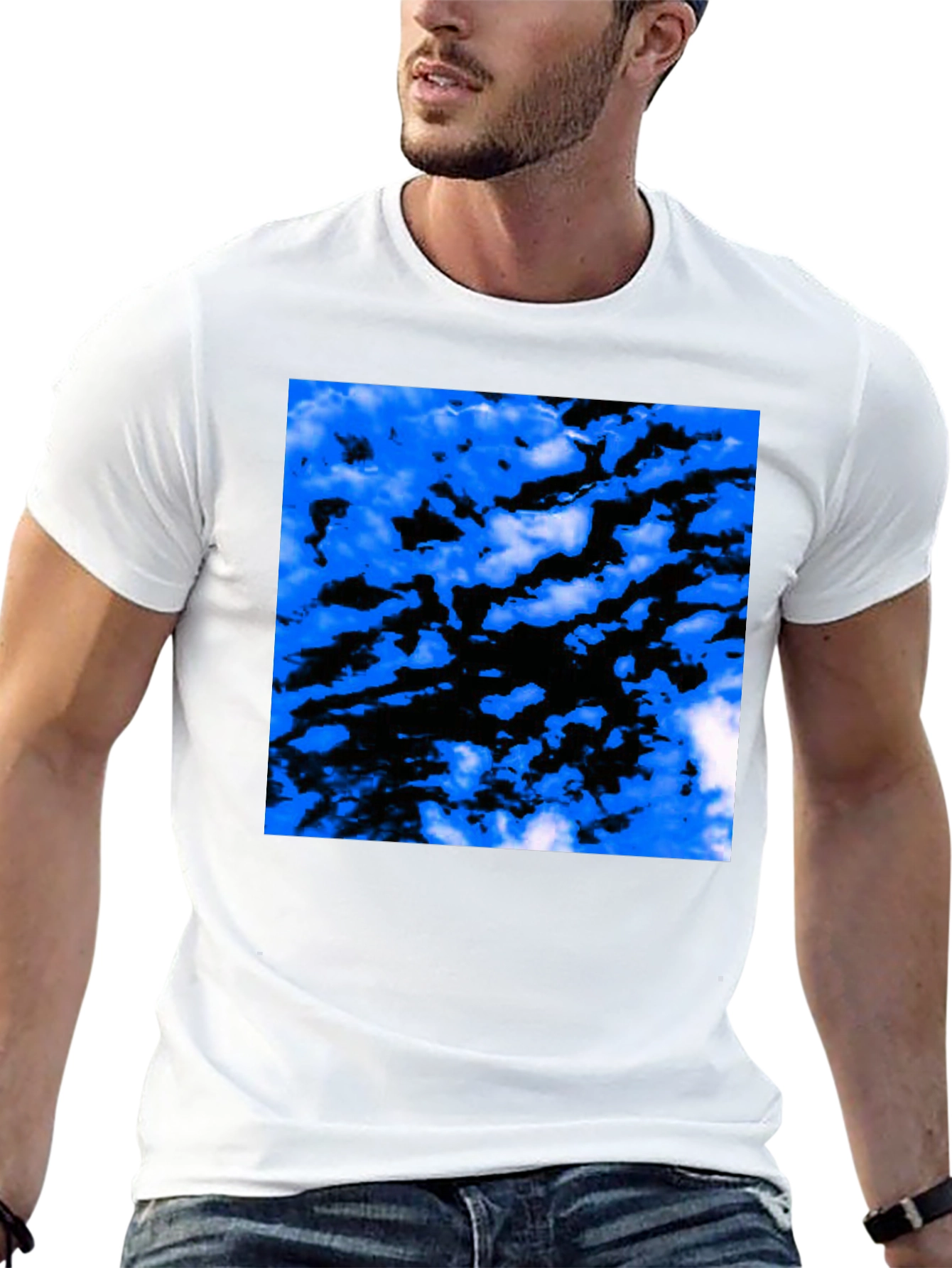 Abstract Cloud Black T-Shirt