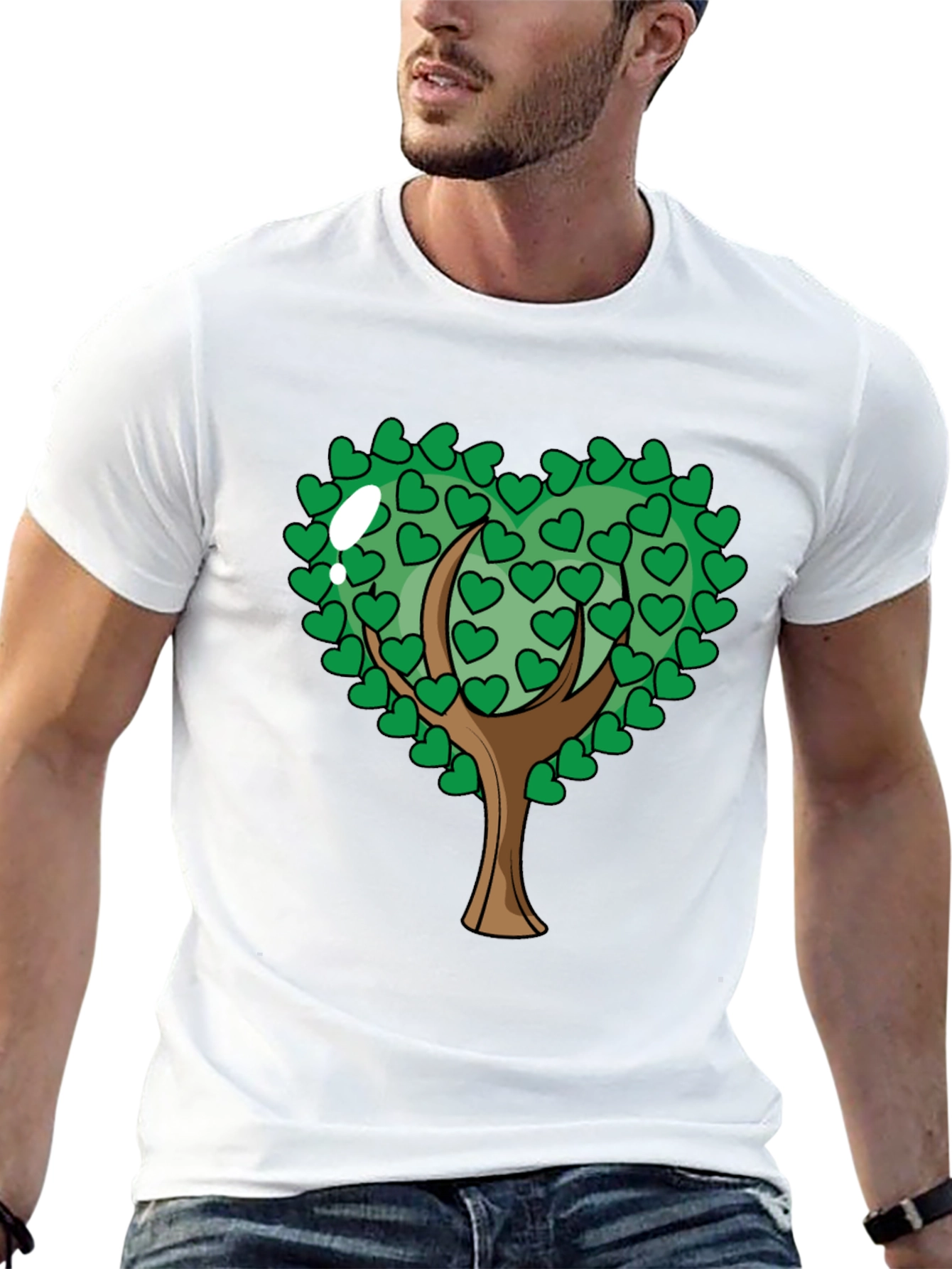 Heart Tree Graphic Black T-Shirt