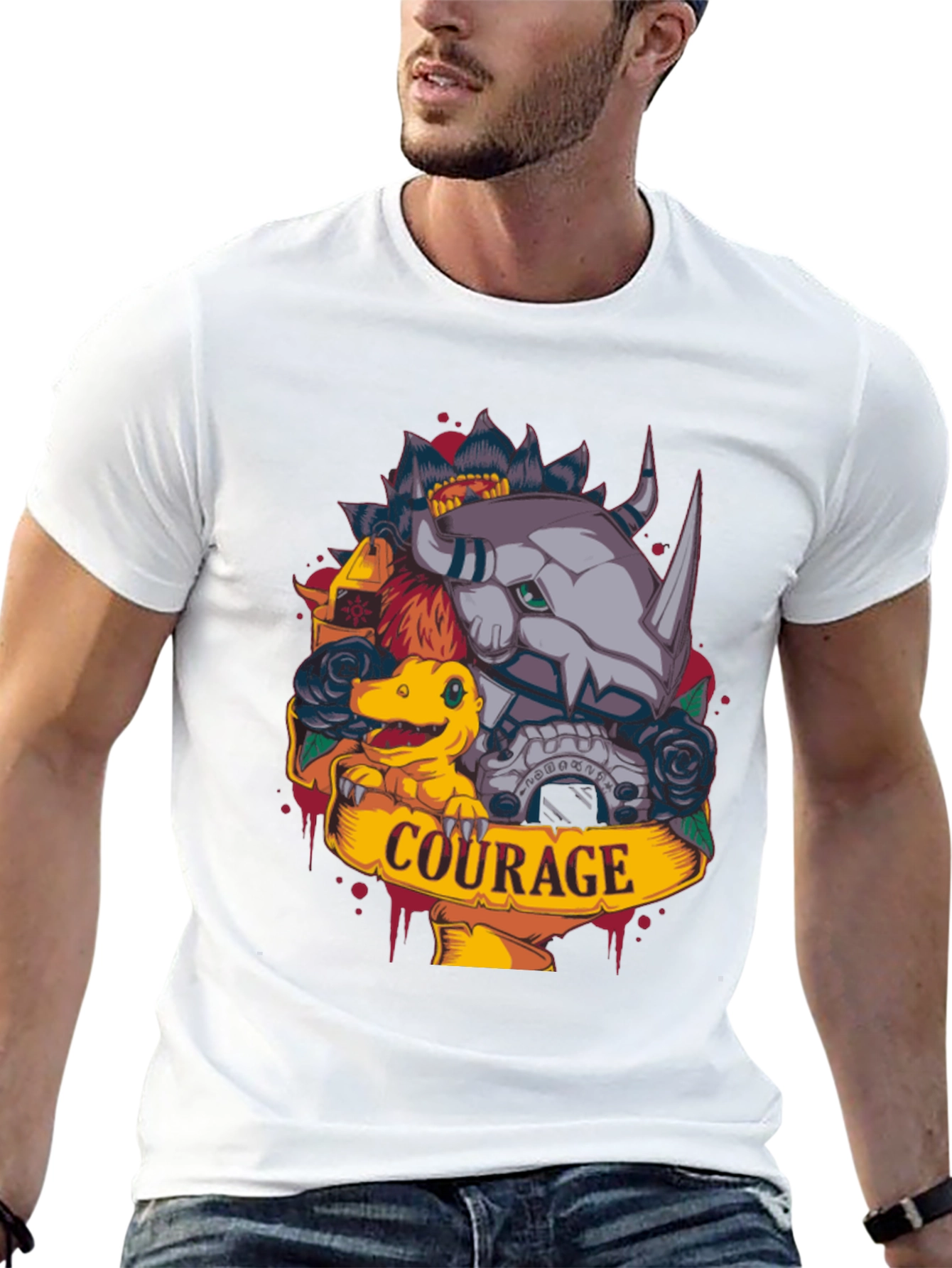 Courage Digimon Black T-Shirt