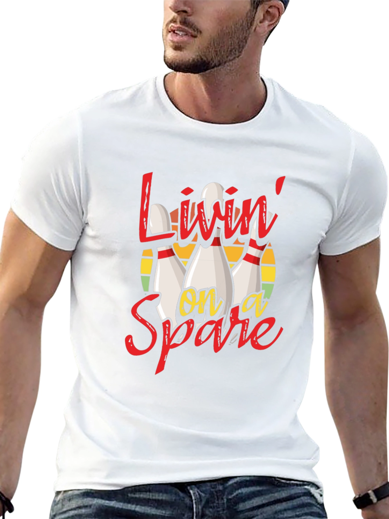 Livin on a Spare Bowling Graphic Tee