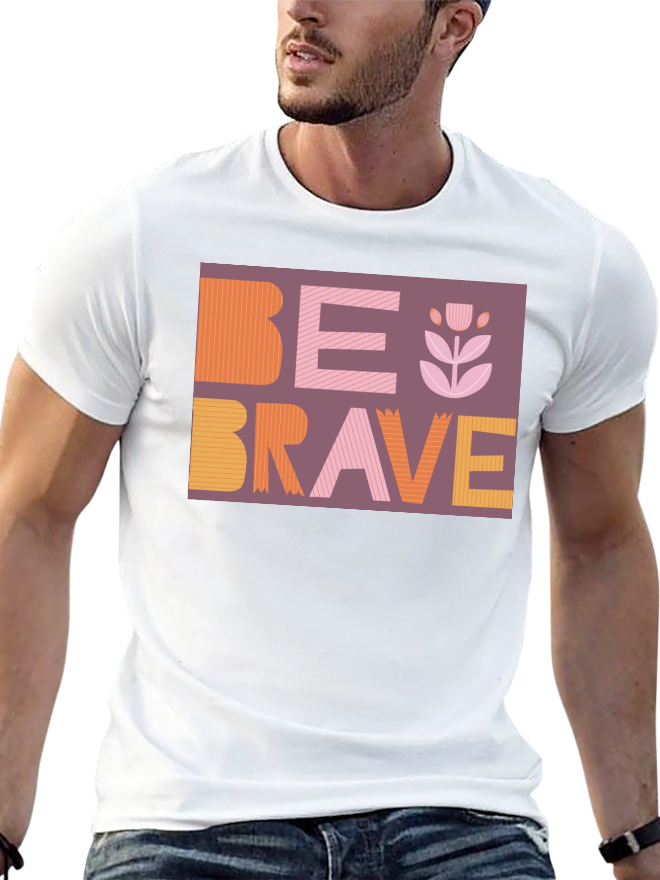 Be Brave Graphic Tee - Stylish & Inspiring Design