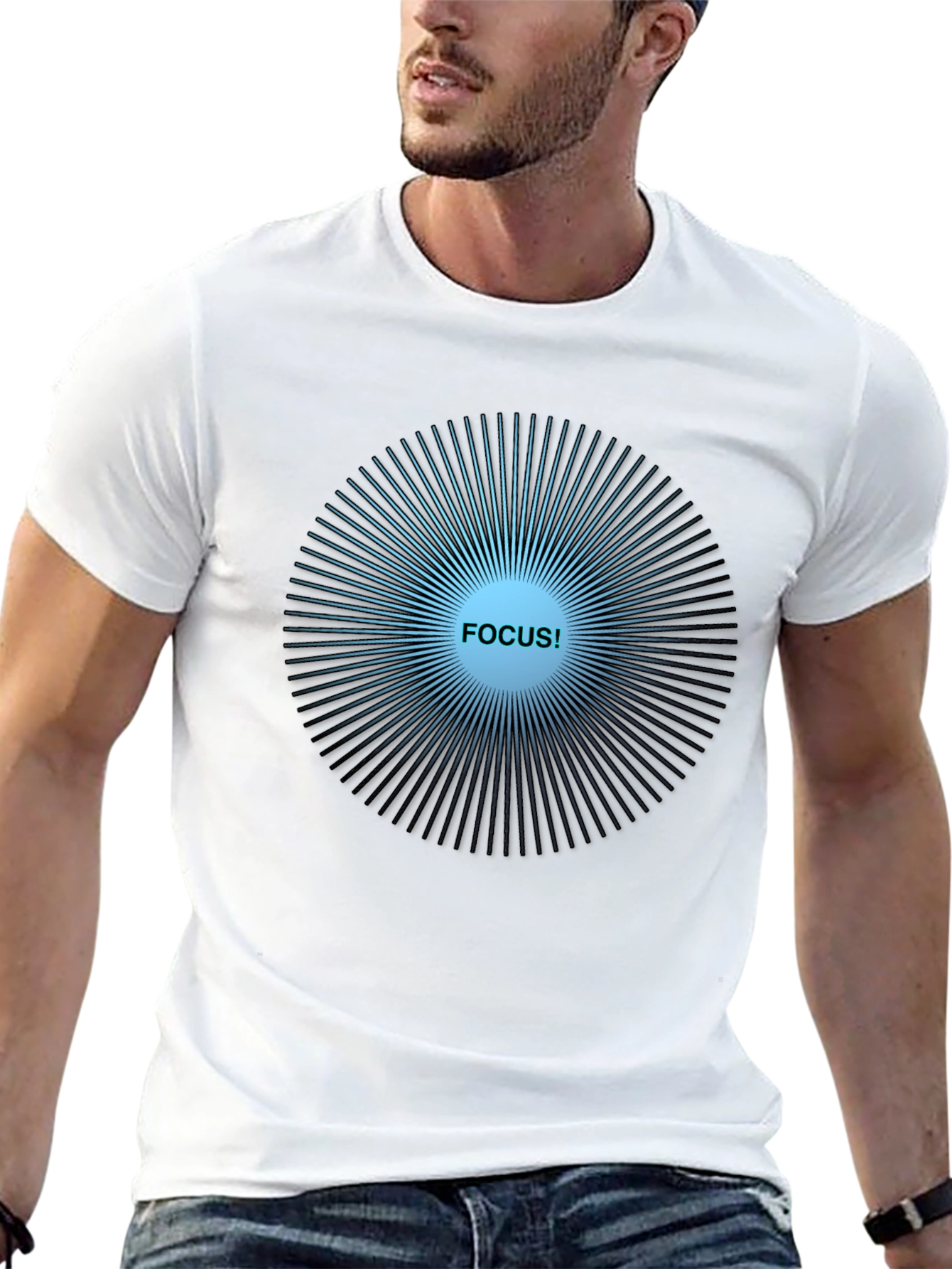 Focus Graphic Tee - Mens Crew Neck T-Shirt