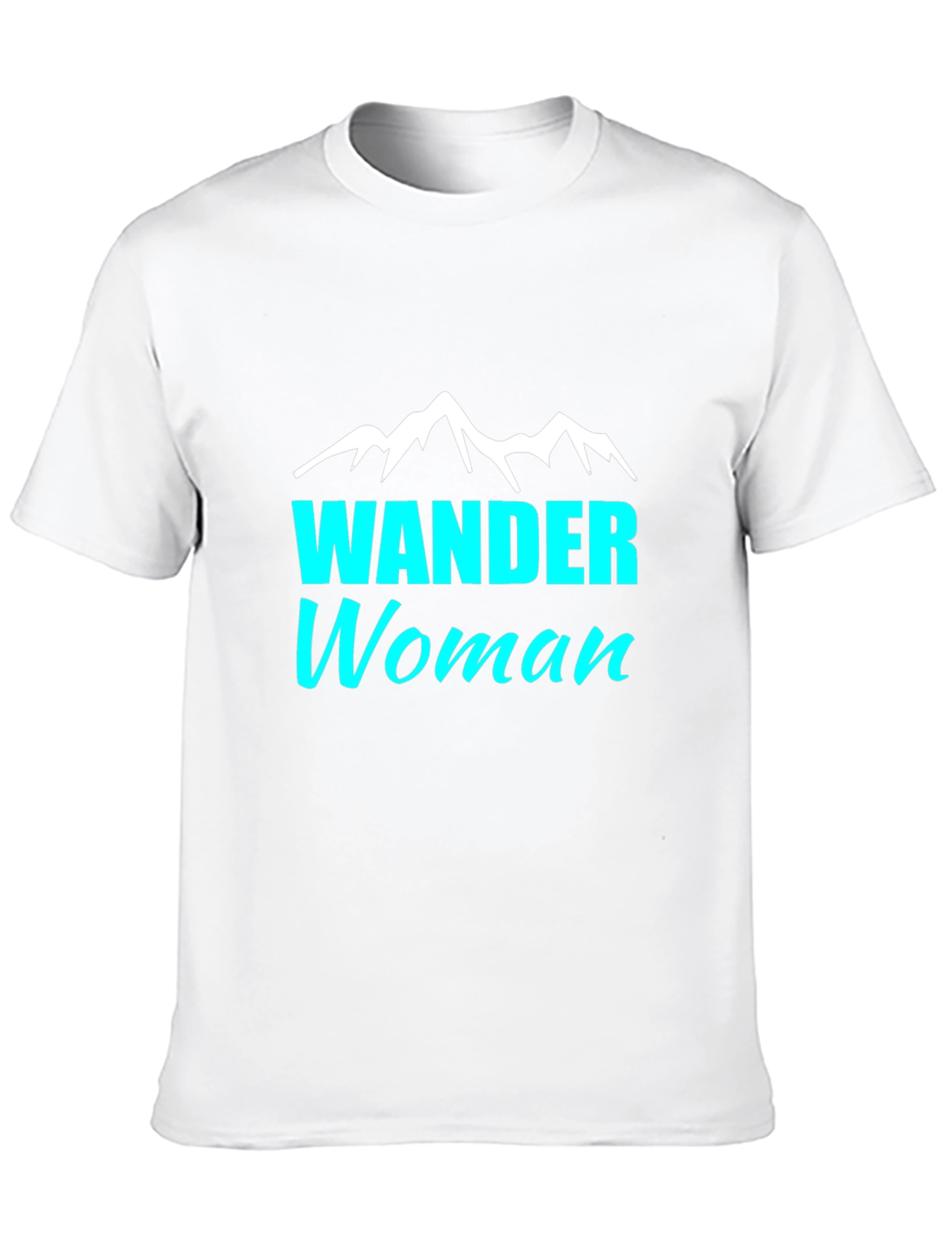 Wander Woman T-Shirt - Black Tee with Mountain Design