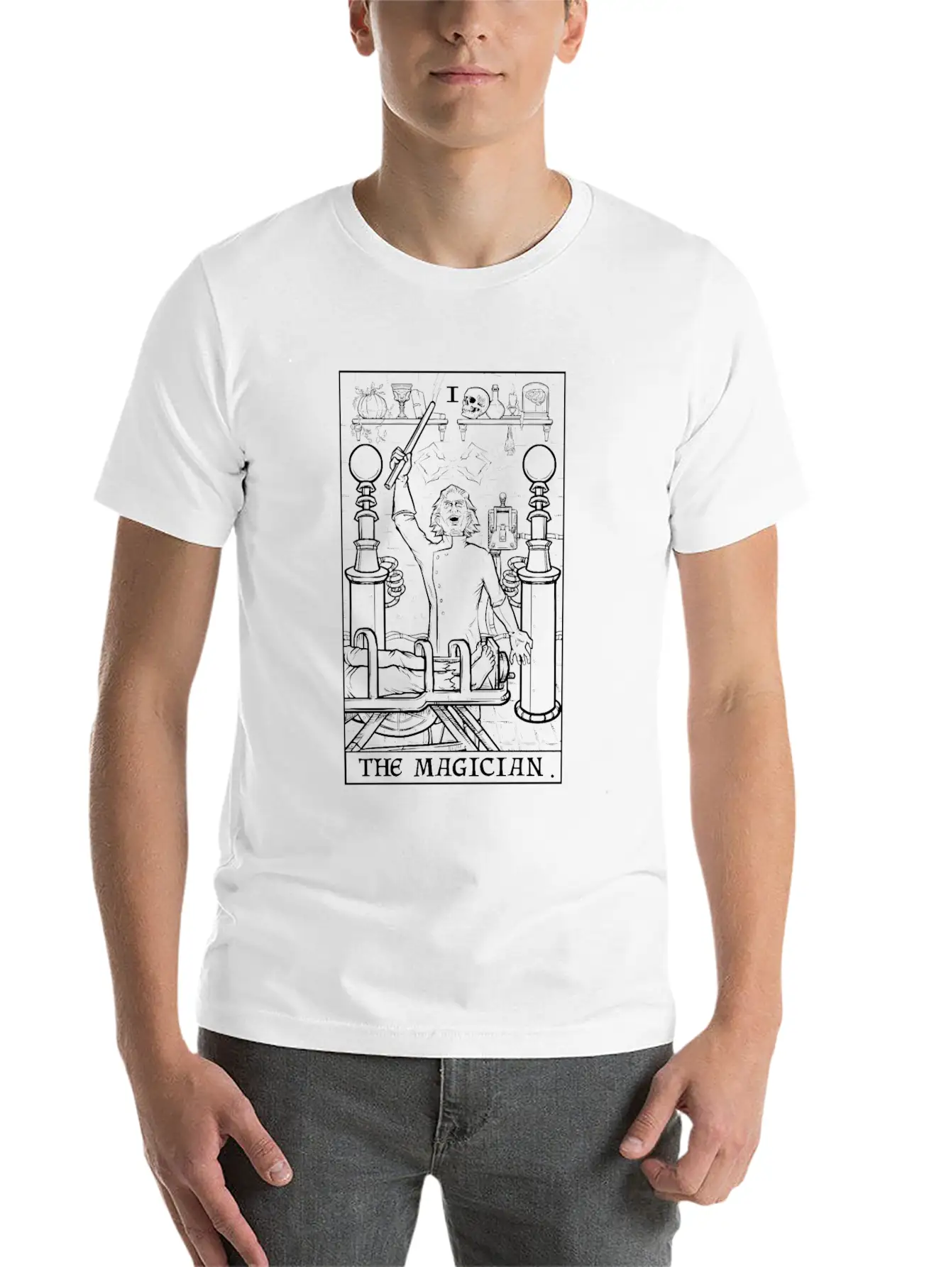 The Magician Terror Tarot Shadow Edition Unisex Casual T-Shirt – Clean Design For Daily Comfort