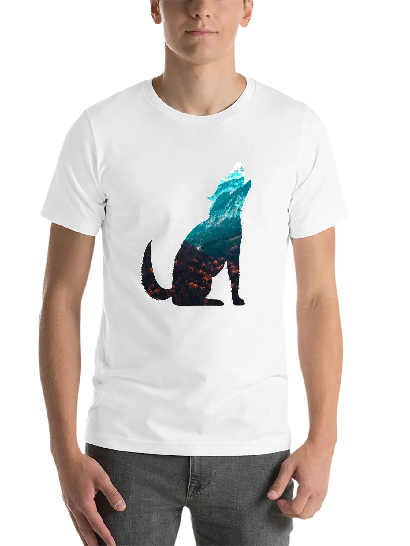 The Wilderness Calls Wolf Mountains Forest Nature Unisex Casual T-Shirt – Clean Design For Daily Comfort