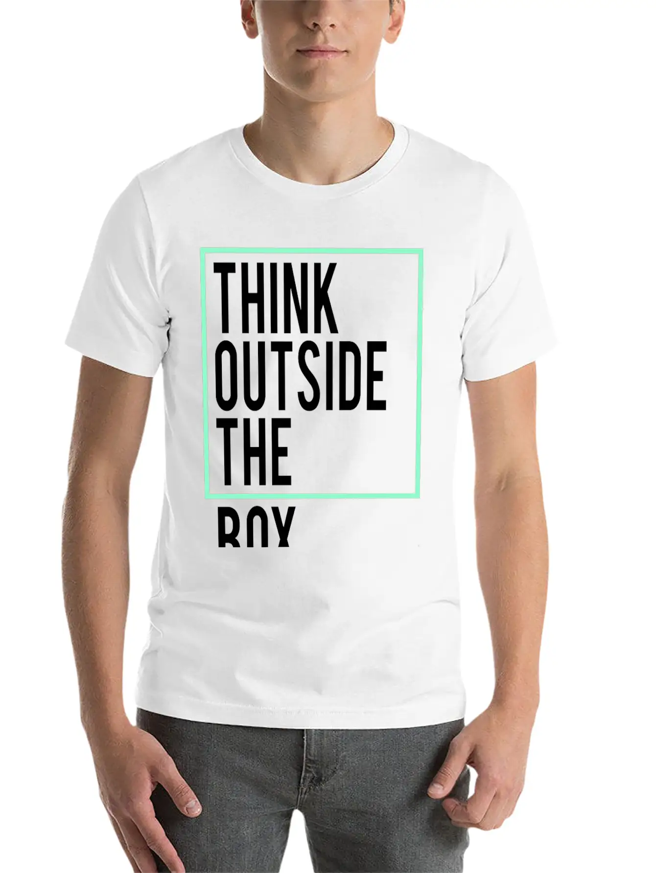 Think Outside The Box Unisex Casual T-Shirt – Clean Design For Daily Comfort