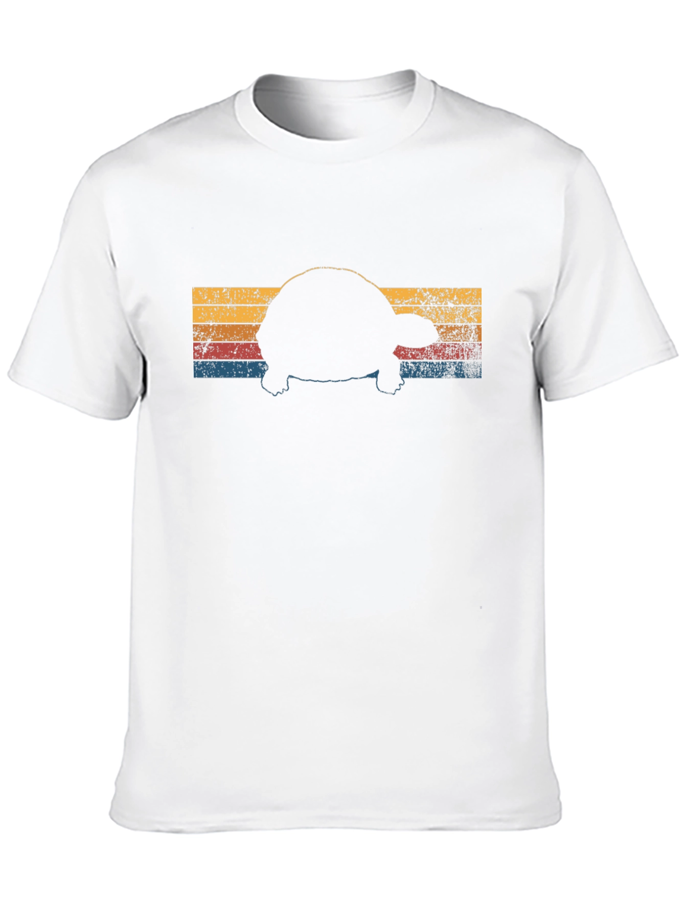 Retro Turtle Silhouette Black T-Shirt