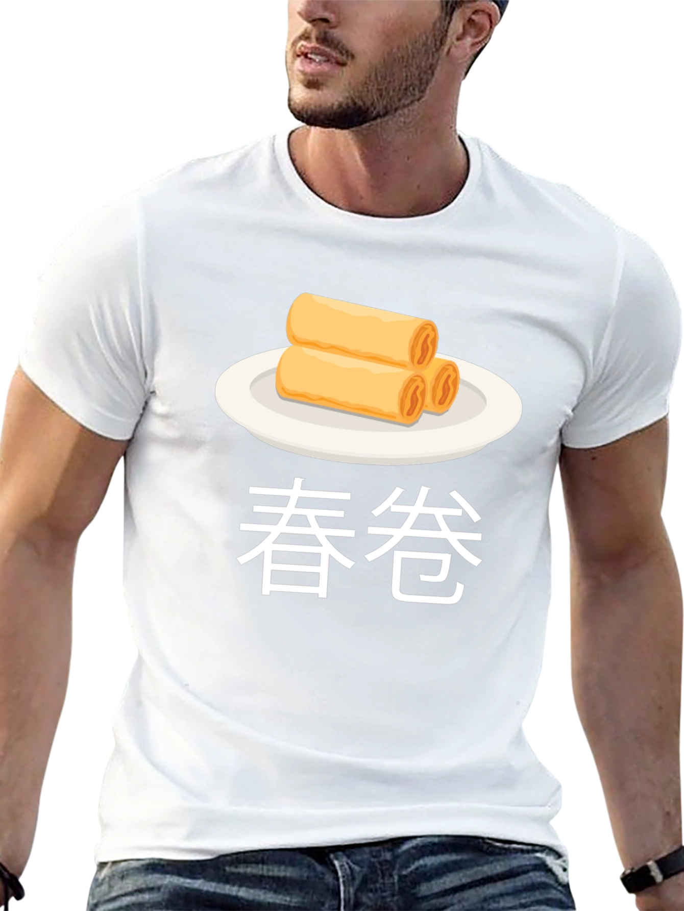 Spring Roll Graphic T-Shirt Asian Food Tee