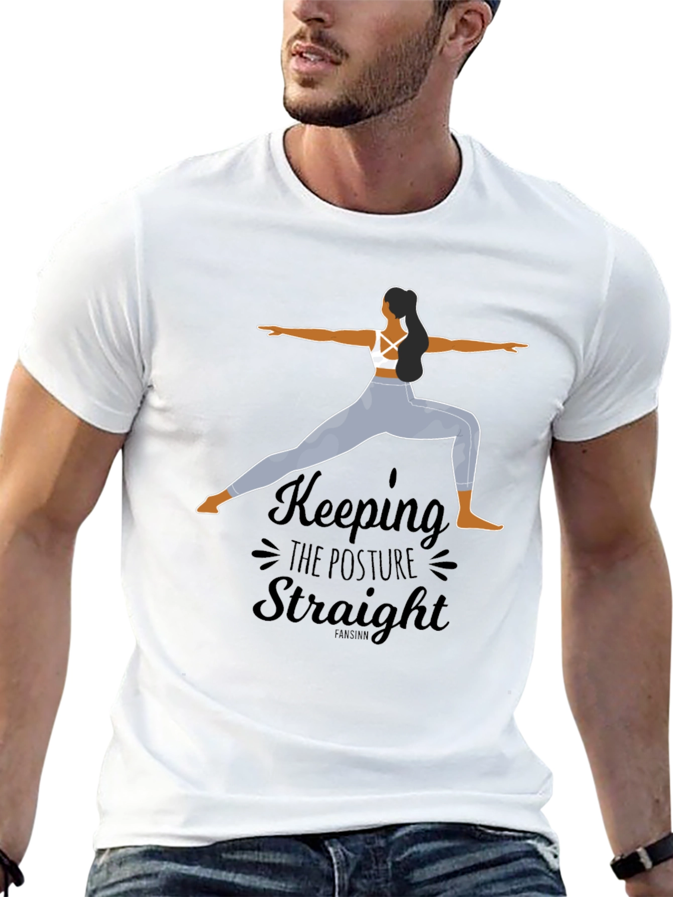 Yoga Posture T-Shirt - Keep Straight